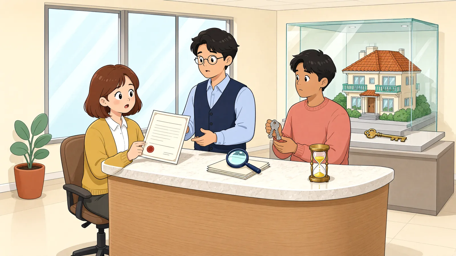 「등기부에서 가등기를 봤다면, ‘안 날’은 언제일까」 상황을 그린 삽화