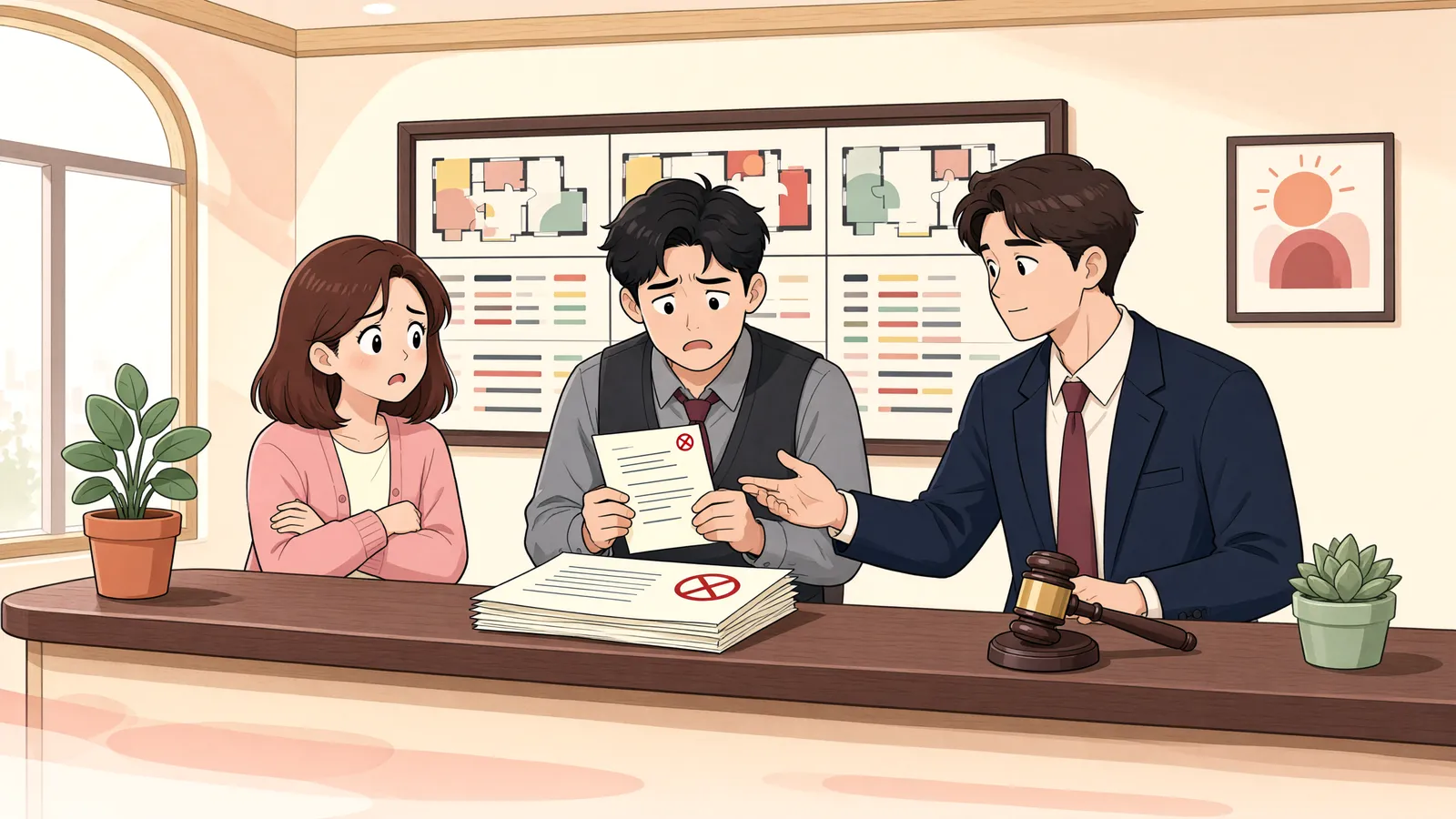 「지급금지가처분이 있어도 보증금 지급의무는 사라지지 않습니다」 상황을 그린 삽화