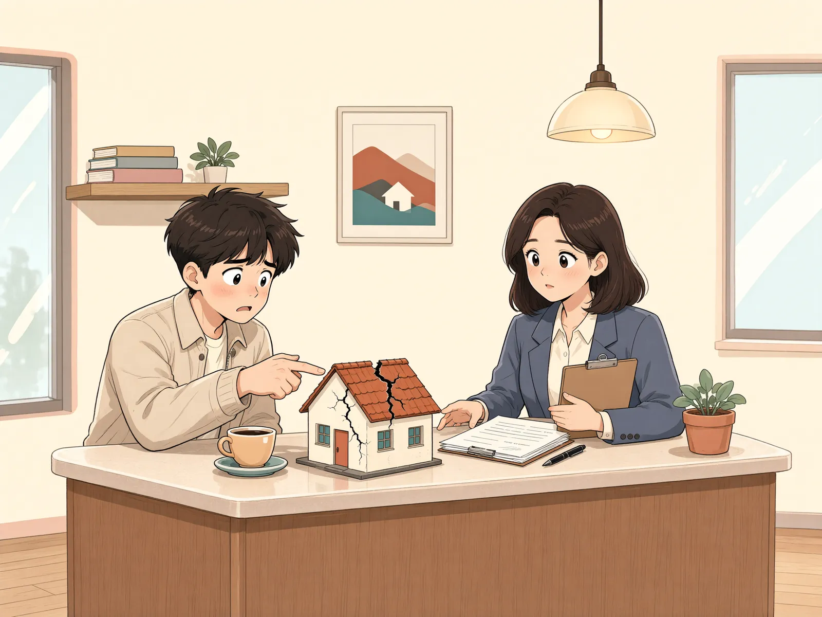 「고장 난 러닝머신, 할부금도 멈출 수 있을까」 상황을 그린 삽화