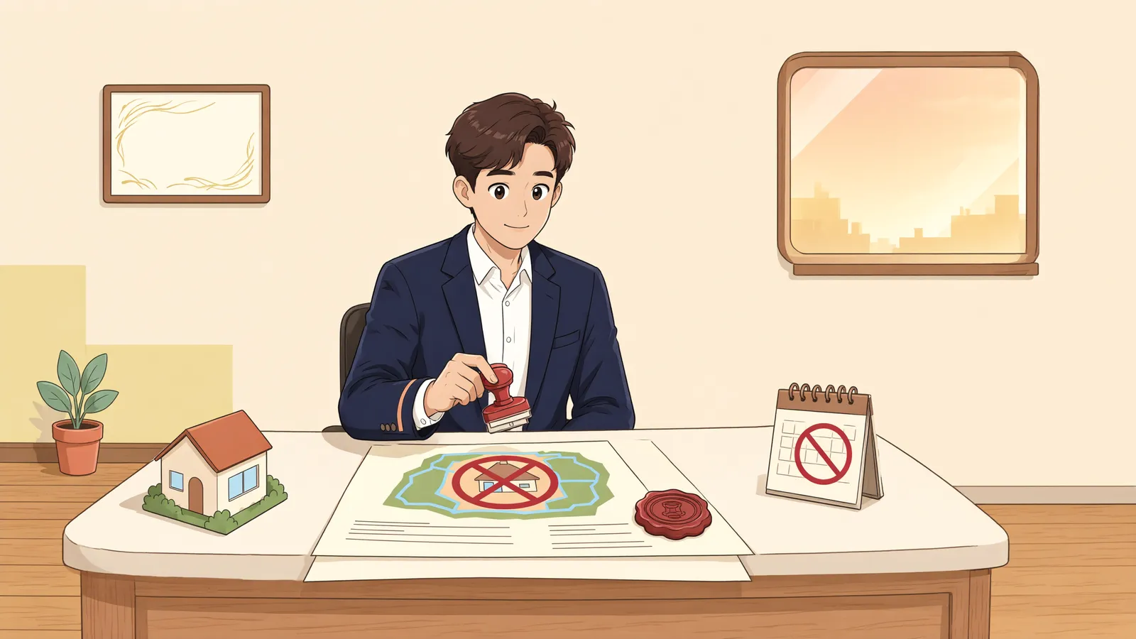 「금지기간이 끝난 가처분, 취소 신청도 끝난 걸까」 상황을 그린 삽화