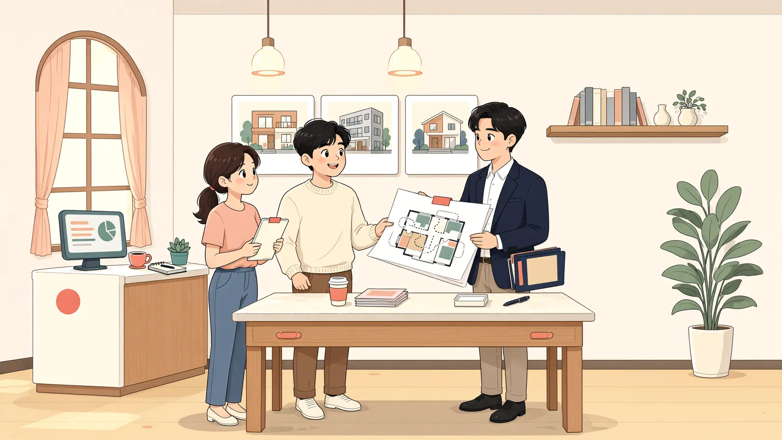 「잔금 보증각서, 중개사의 영업상 행위로 볼 수 있을까」 상황을 그린 삽화