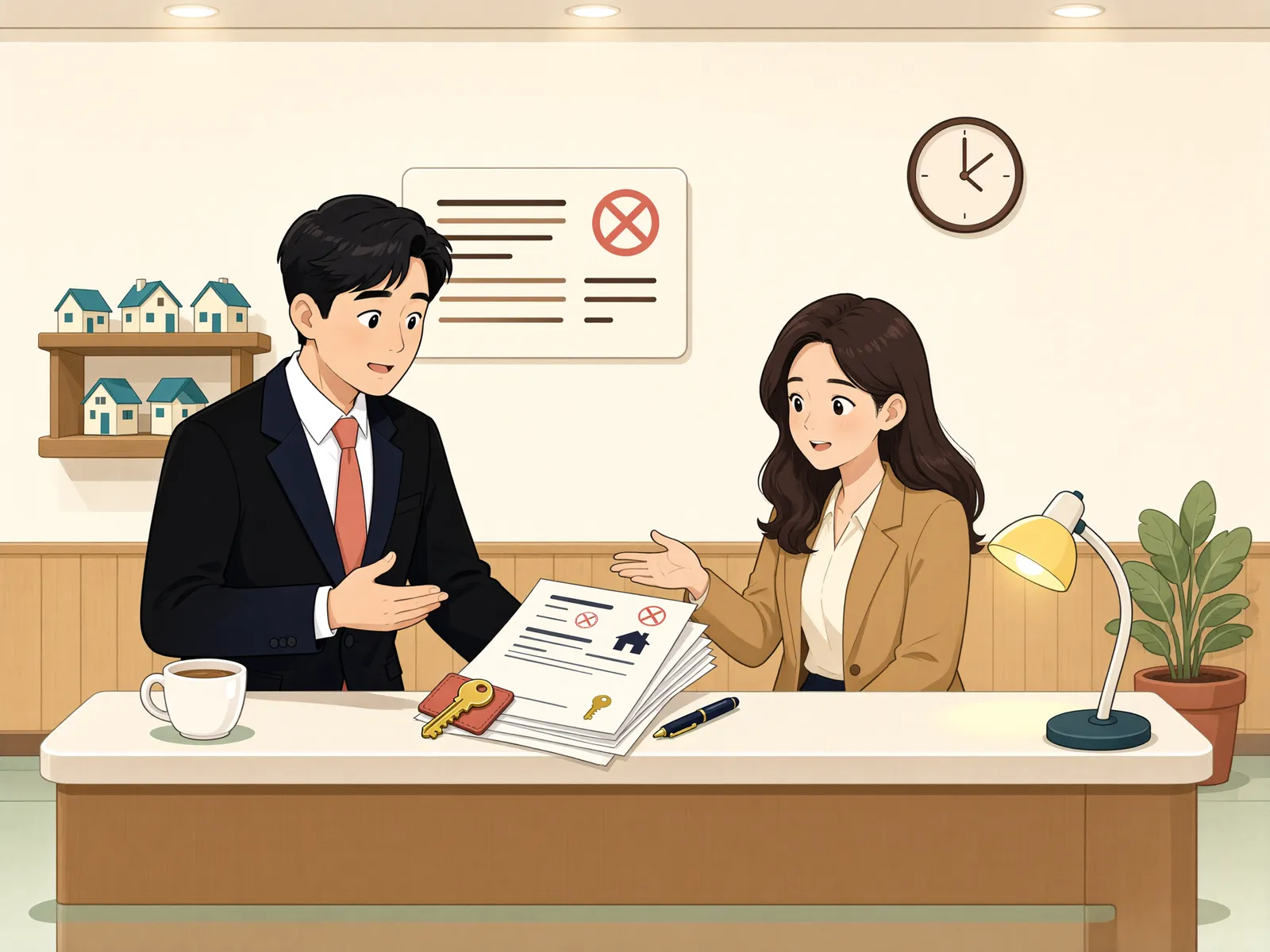 「갚고도 10년을 기다렸다면, 담보 부동산을 되찾을 수 있을까」 상황을 그린 삽화