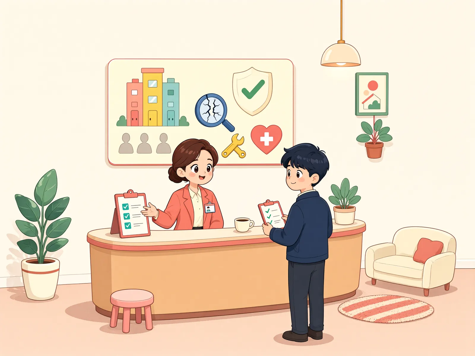 「공유 토지에 비닐하우스를 세운 공유자, 다른 공유자는 인도를 청구할 수 있을까?」 상황을 그린 삽화