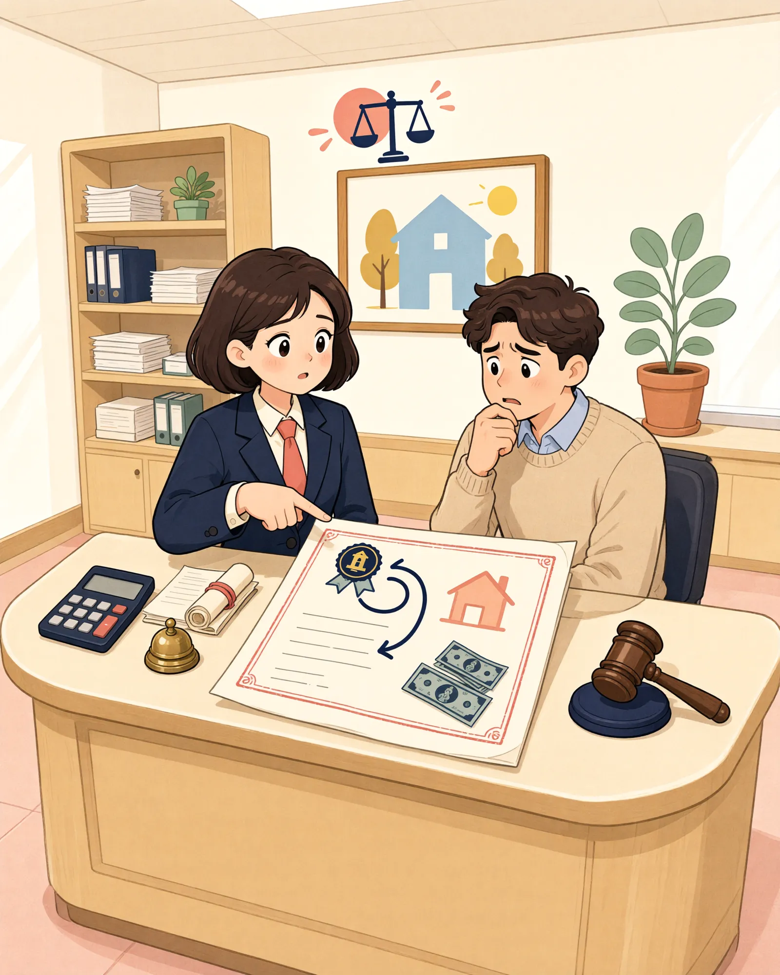 「영치금은 모두 묶을 수 있을까?」 상황을 그린 삽화