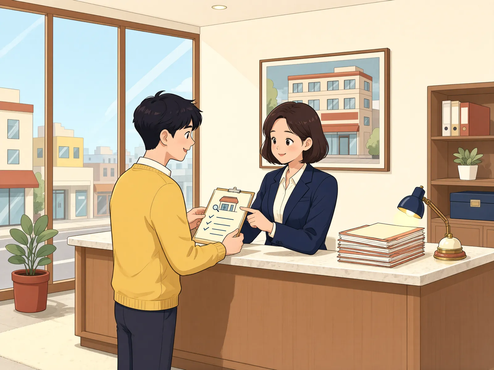「작업장 옆 작은 부스, 상가임대차법 적용을 가를까」 상황을 그린 삽화