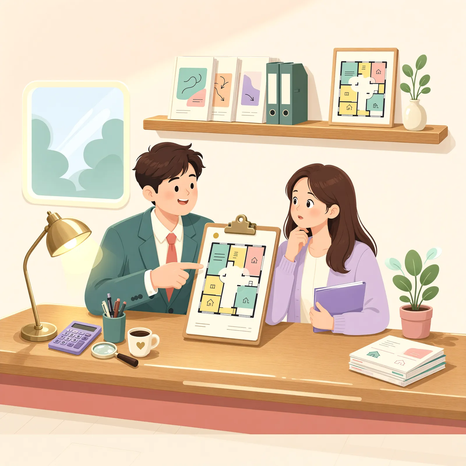 「상대방이 안 나온 조정, 재산명시 신청의 발판이 될까」 상황을 그린 삽화