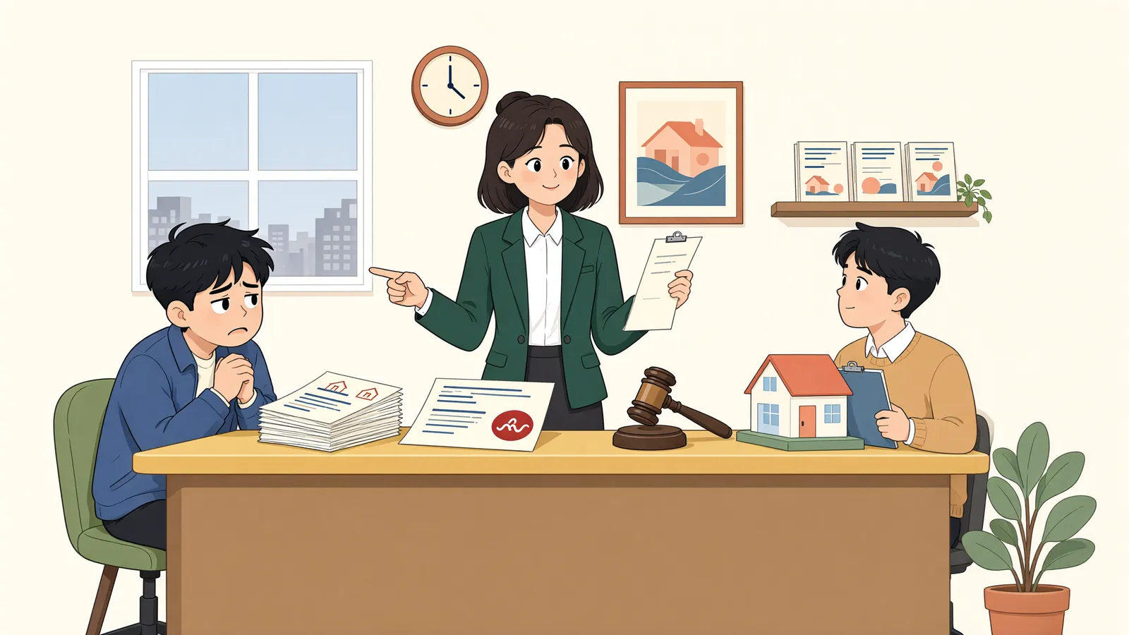 「압류할 물건이 없어도 국세 시효는 멈출 수 있습니다」 상황을 그린 삽화