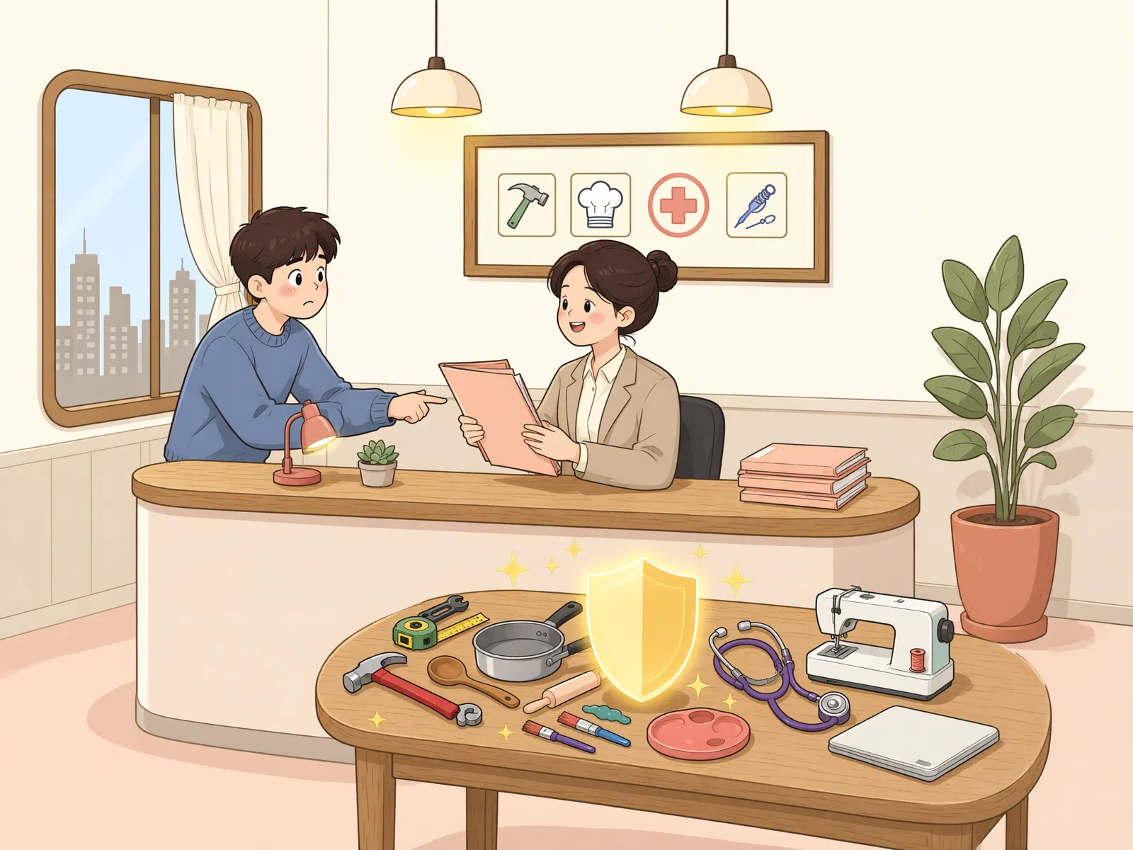 「어구까지 압류될까? 생계를 잇는 어업 도구의 보호」 상황을 그린 삽화