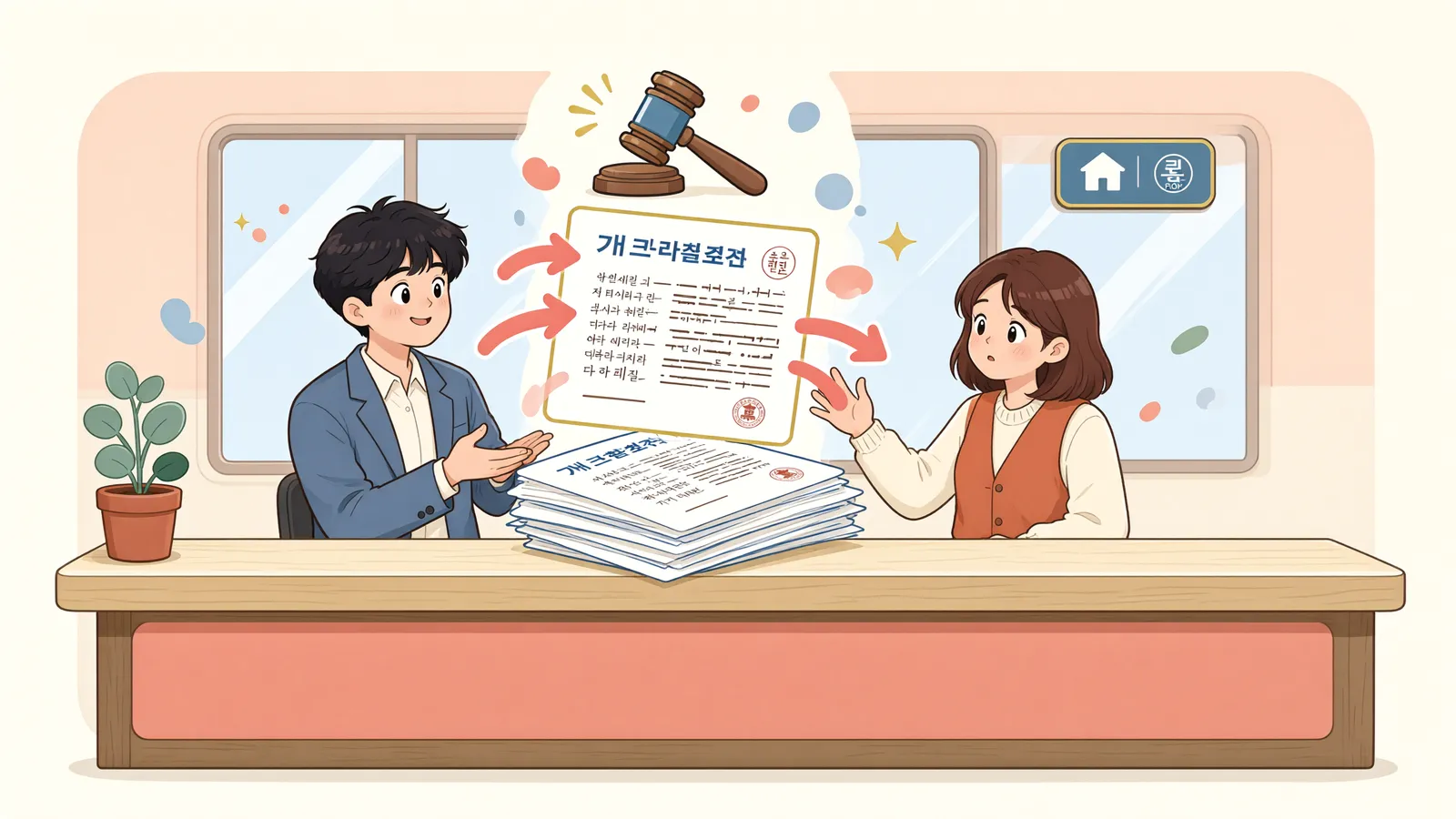 「추심명령이 전부명령으로 바뀌었다면, 효력은 언제부터일까」 상황을 그린 삽화