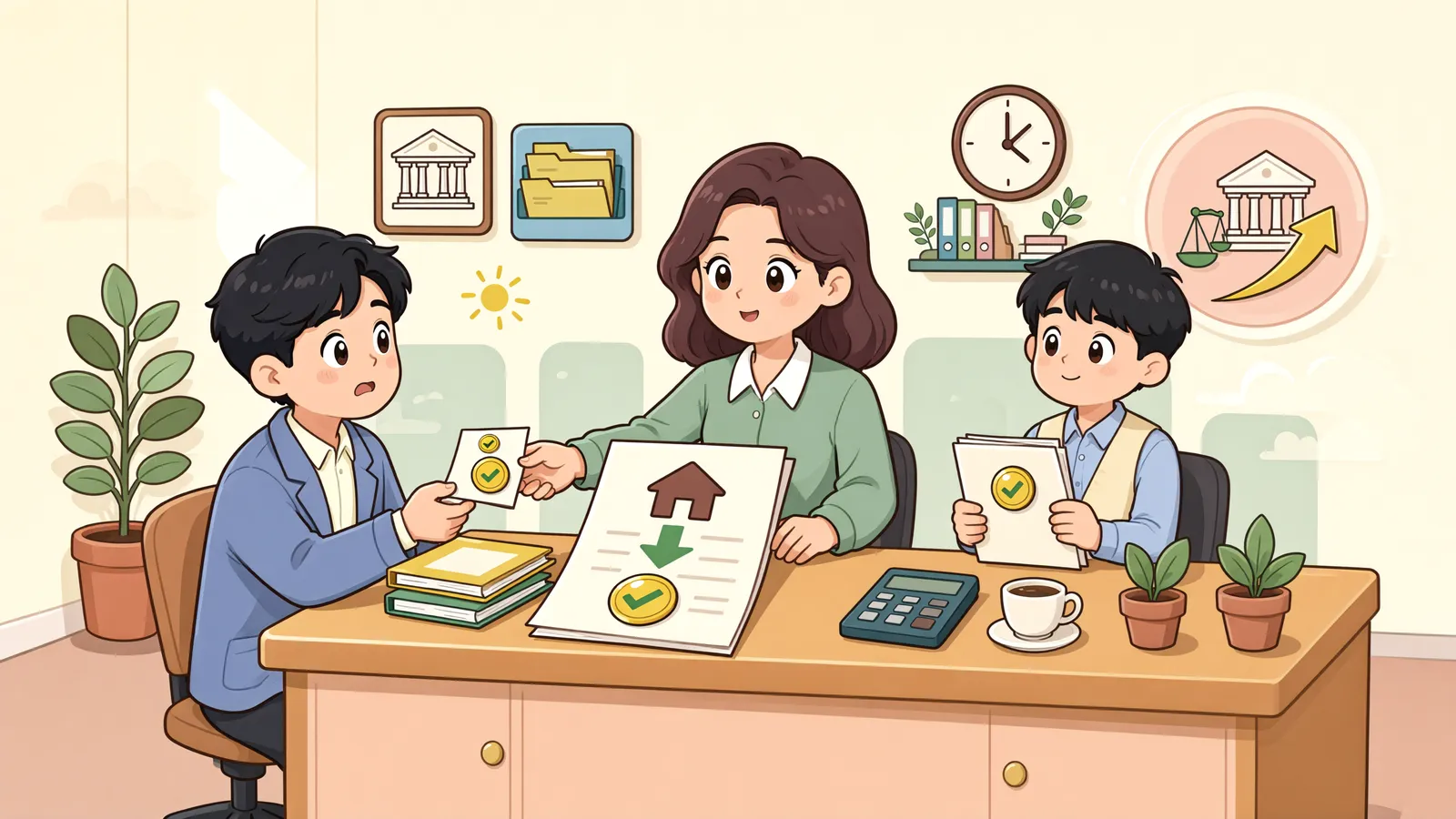 「가집행으로 먼저 낸 돈, 항소심은 모른 척할까」 상황을 그린 삽화