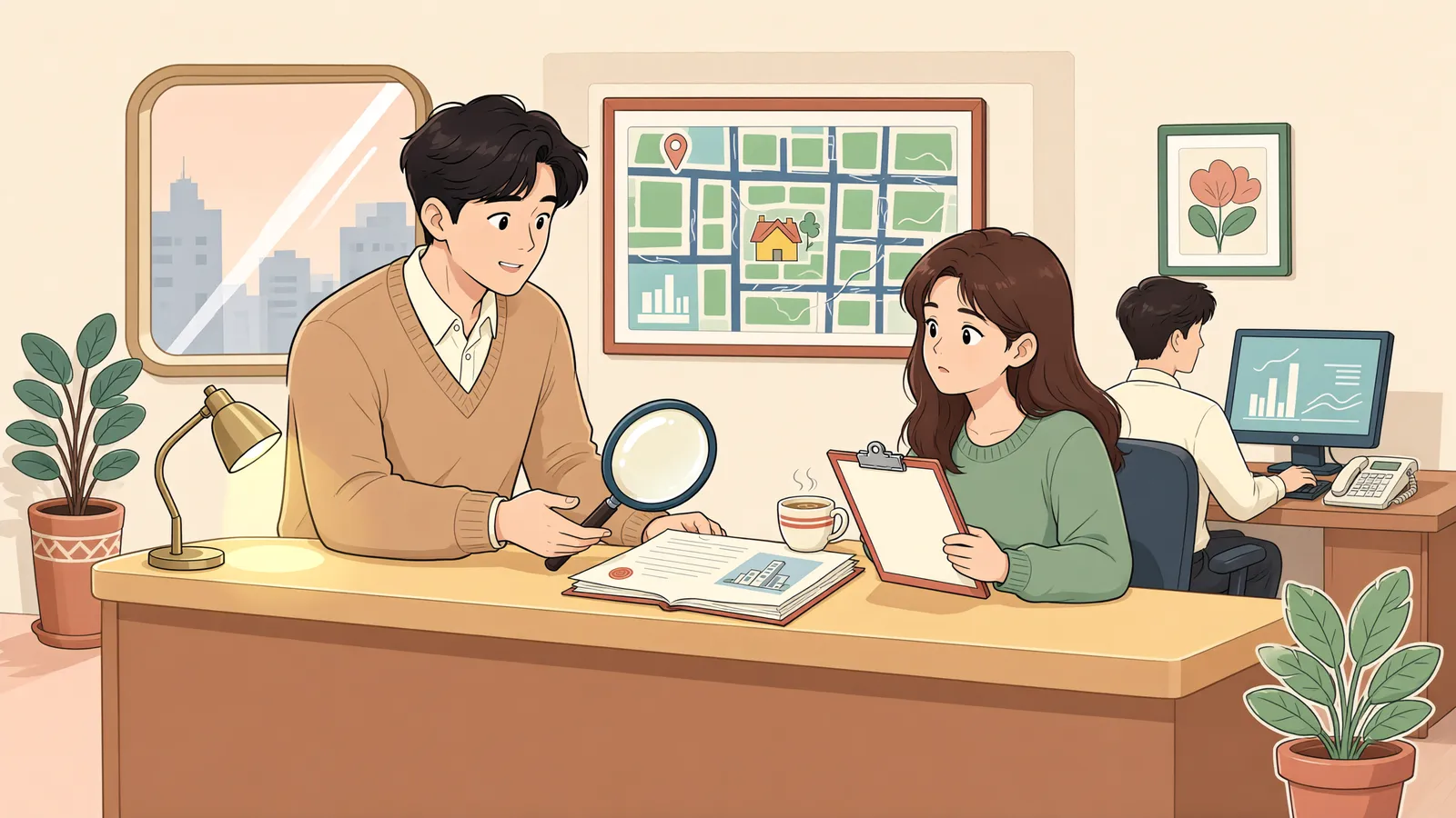 「대위 통지를 받은 뒤 채무자가 돈을 받았다면」 상황을 그린 삽화
