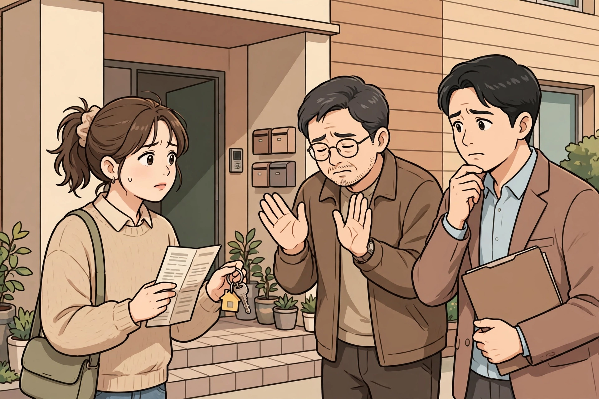 「확정일자와 전세권등기, 보증금 보호 방식은 어떻게 다를까」 상황을 그린 삽화