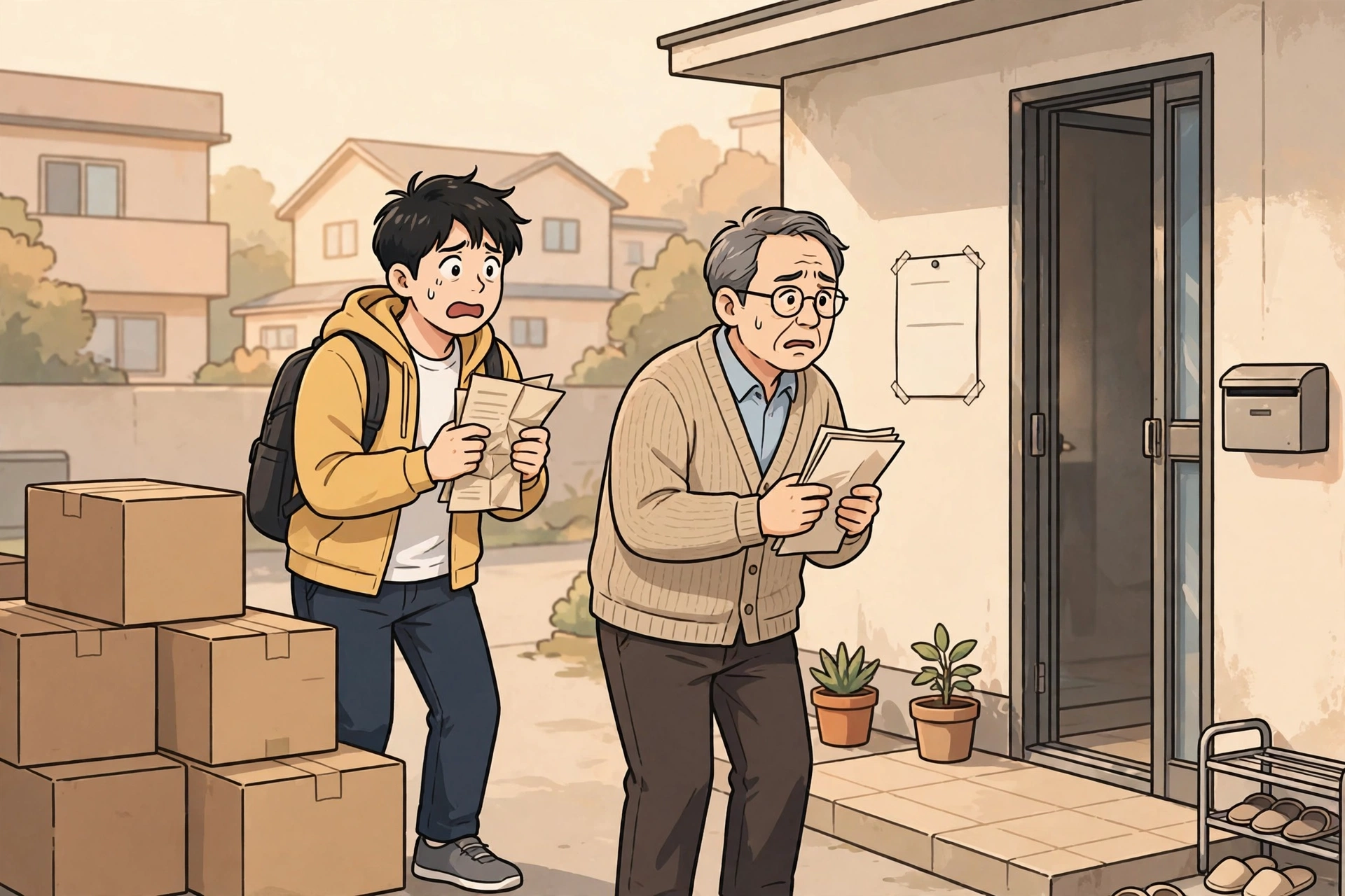 「같은 날 들어가고 근저당도 설정됐다면, 누가 먼저일까?」 상황을 그린 삽화