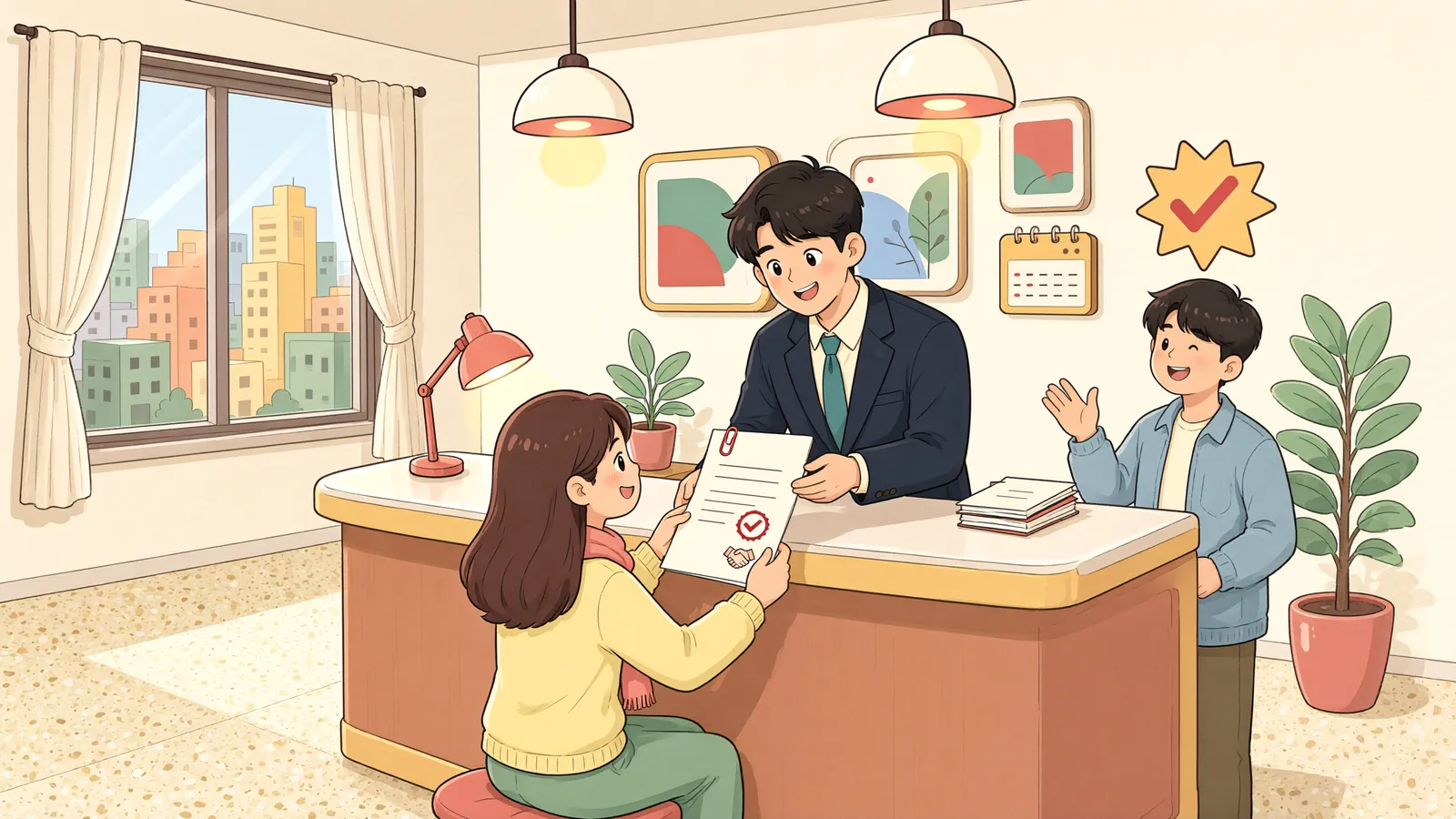 「권리금을 인정한다는 특약, 계약 만료 때 돌려준다는 뜻일까」 상황을 그린 삽화
