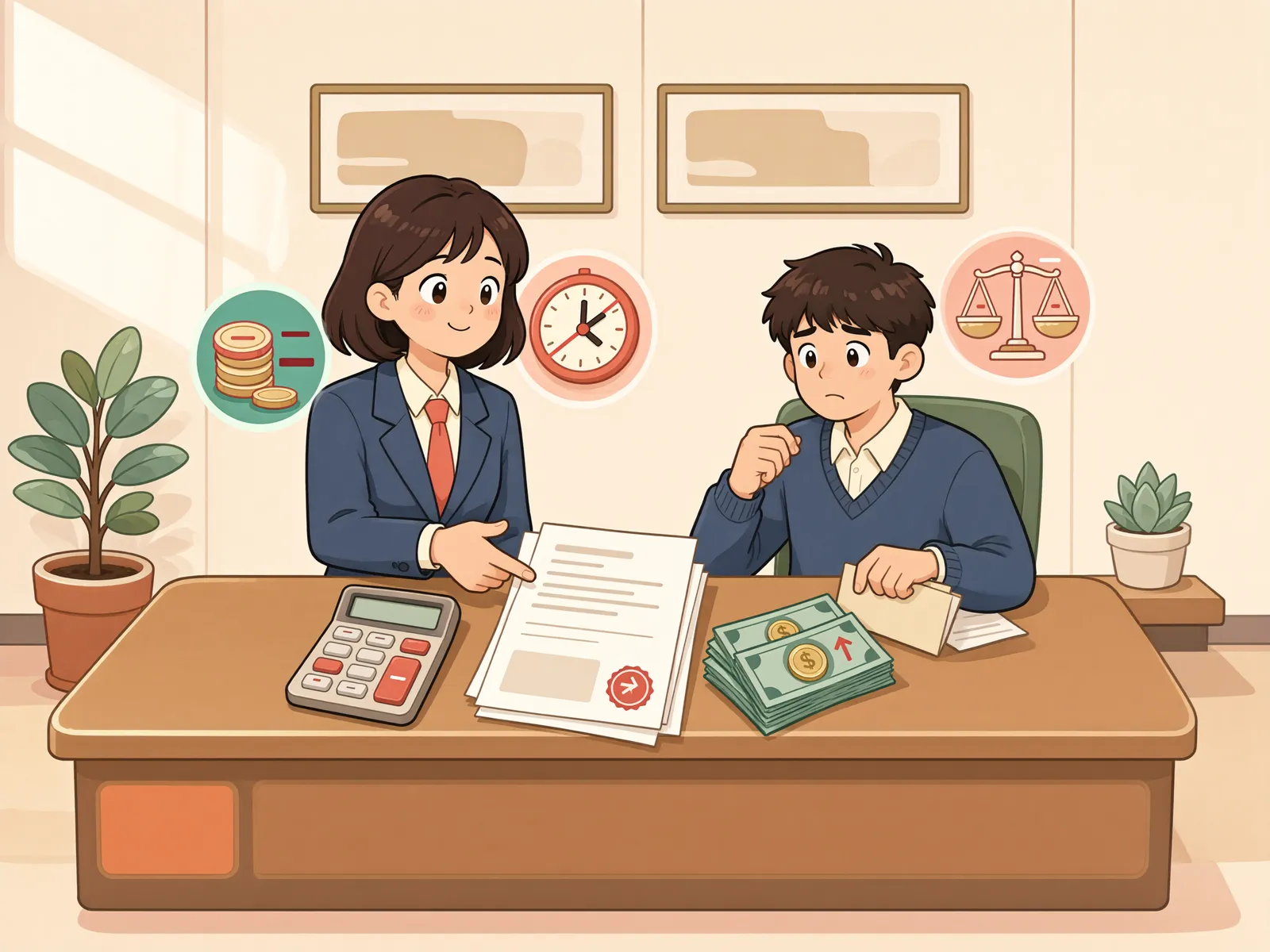 「보증금이 남아 있어도, 오래된 월세는 공제할 수 있을까」 상황을 그린 삽화