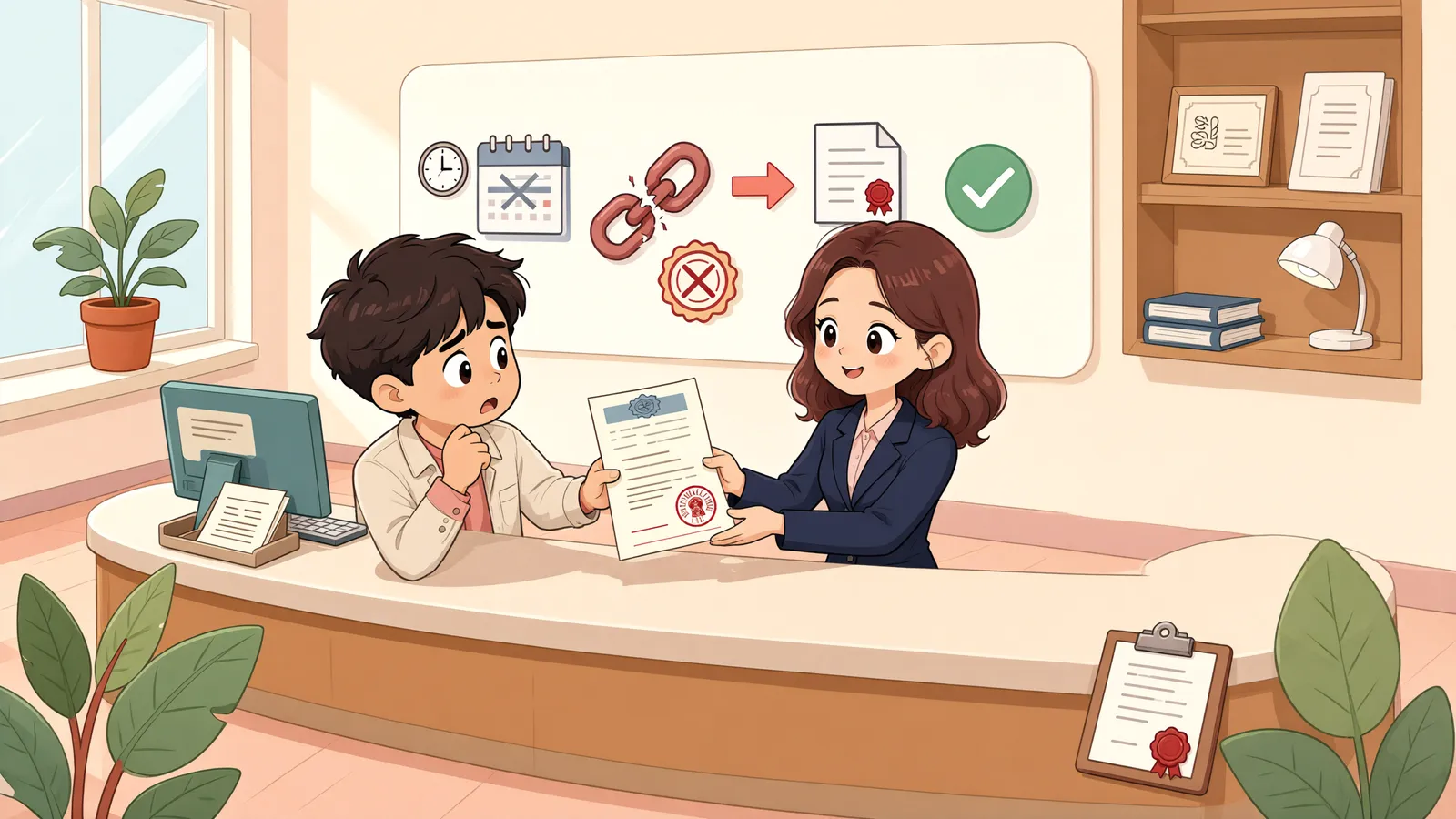 「명의신탁 해지로 바로 되돌려받을 수 있을까?」 상황을 그린 삽화