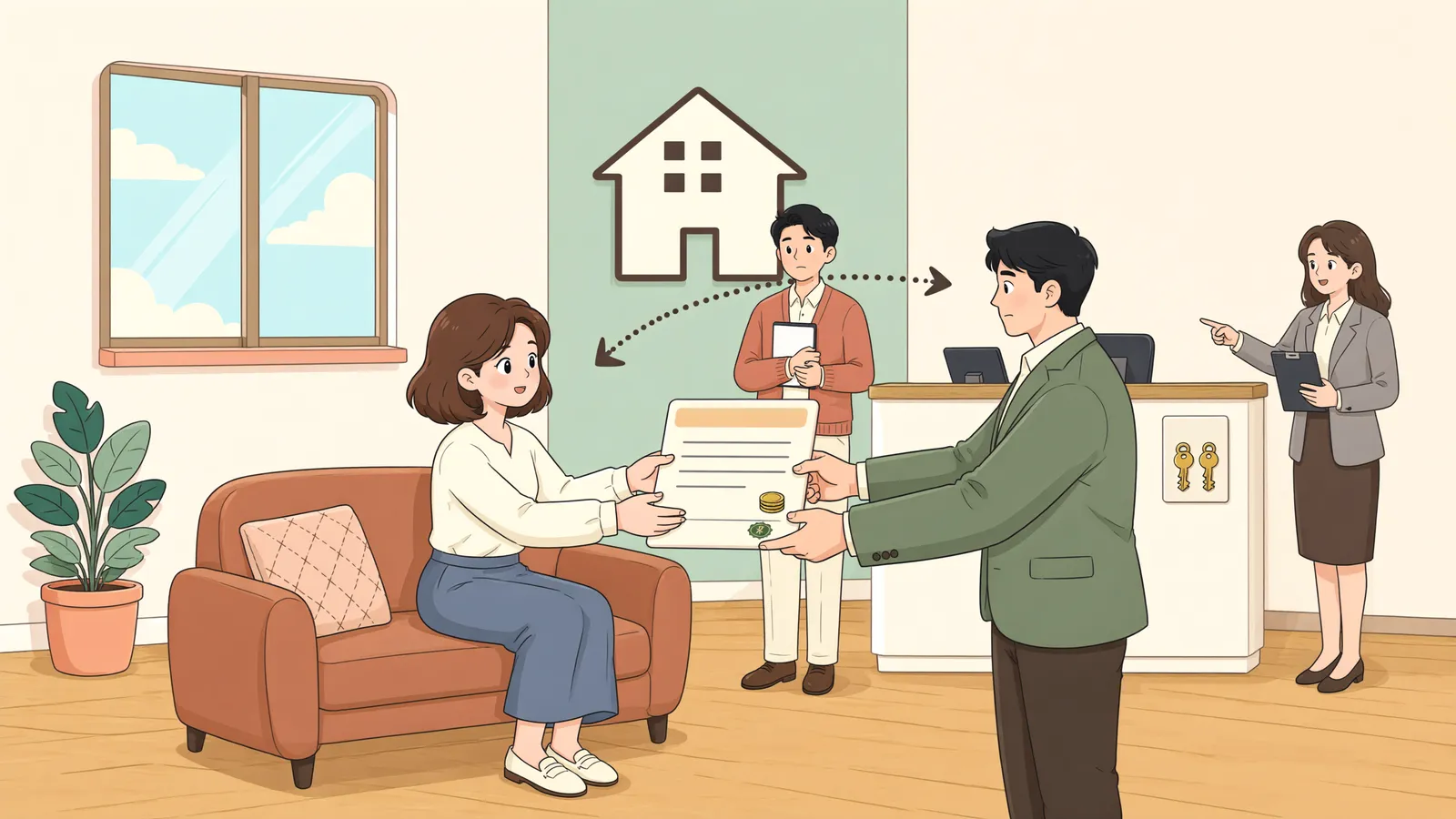 「등기말소 판결, 채권자에게 직접 해도 될까요?」 상황을 그린 삽화