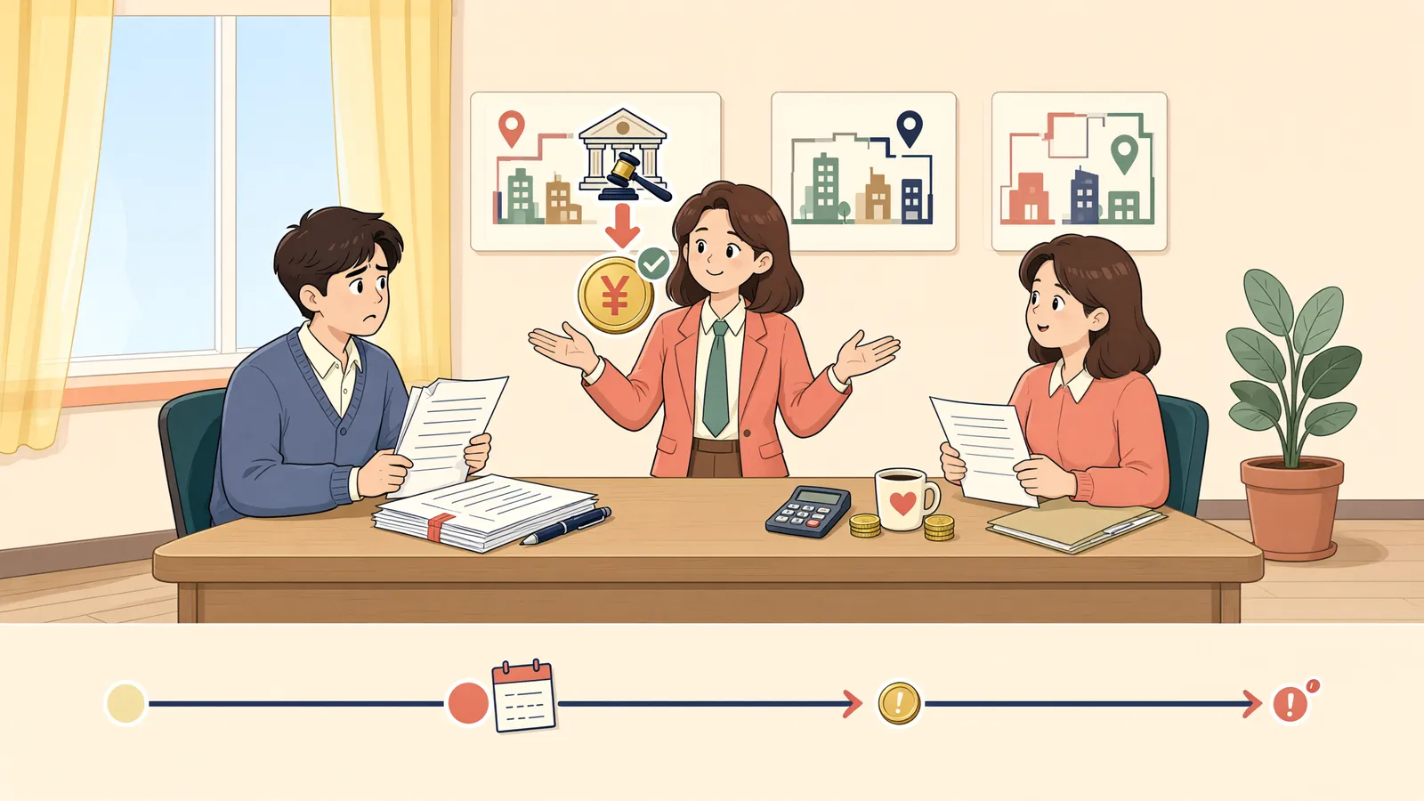 「지료를 올려 달랬는데, 예전 금액만 냈다면 지상권이 사라질까?」 상황을 그린 삽화