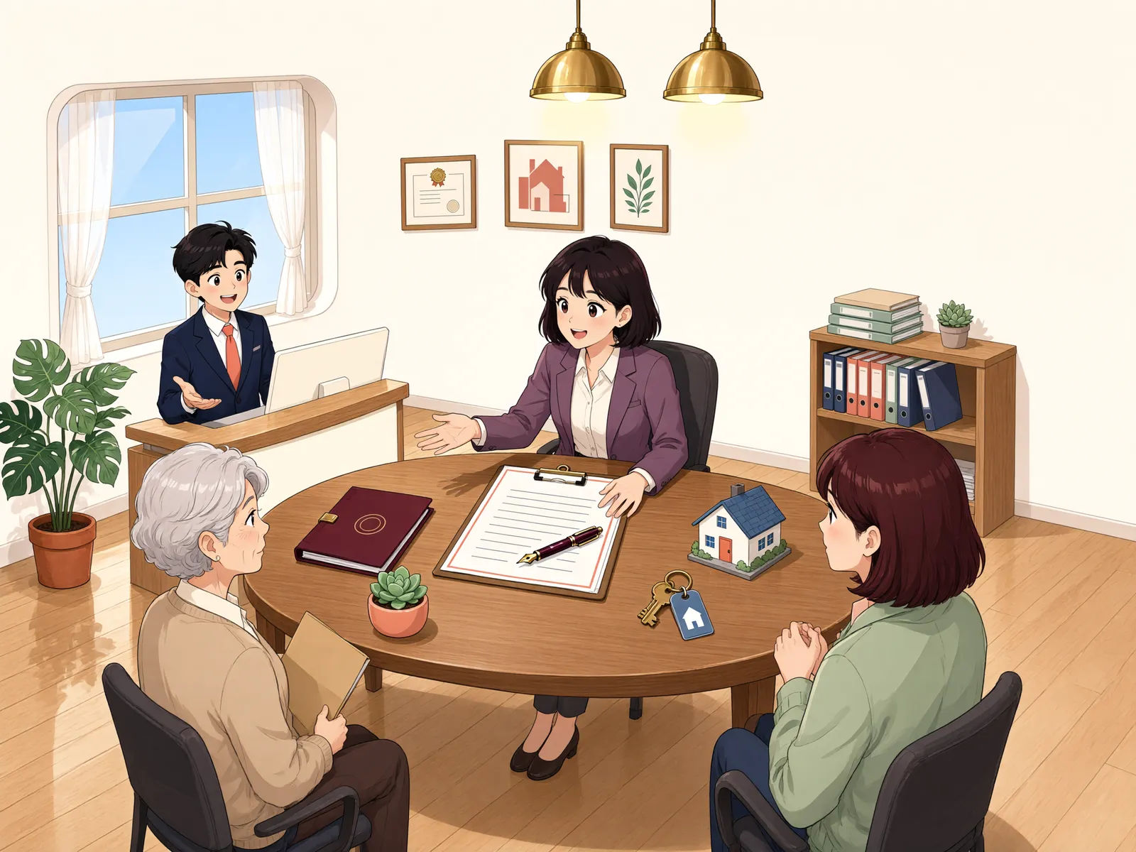 「전세권자의 공간을 가로막은 새 자물쇠」 상황을 그린 삽화