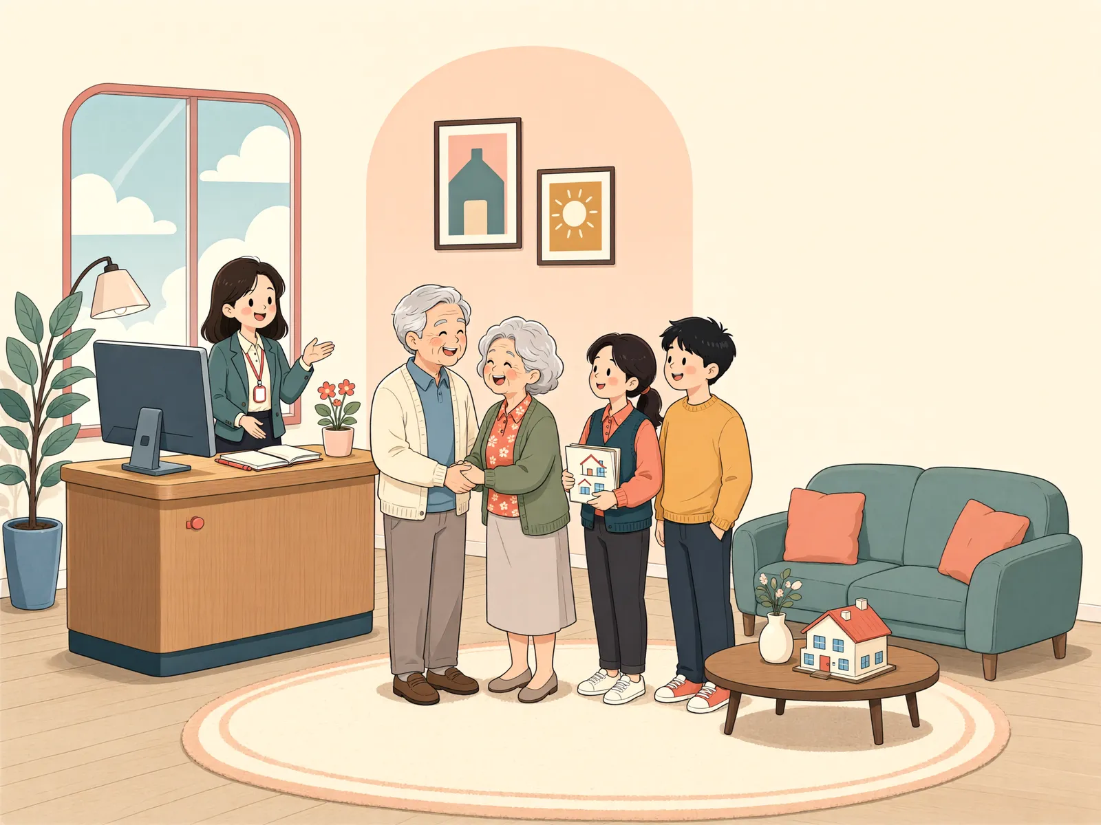 「유언으로 집을 물려받은 딸, 아들의 몫은 없을까」 상황을 그린 삽화