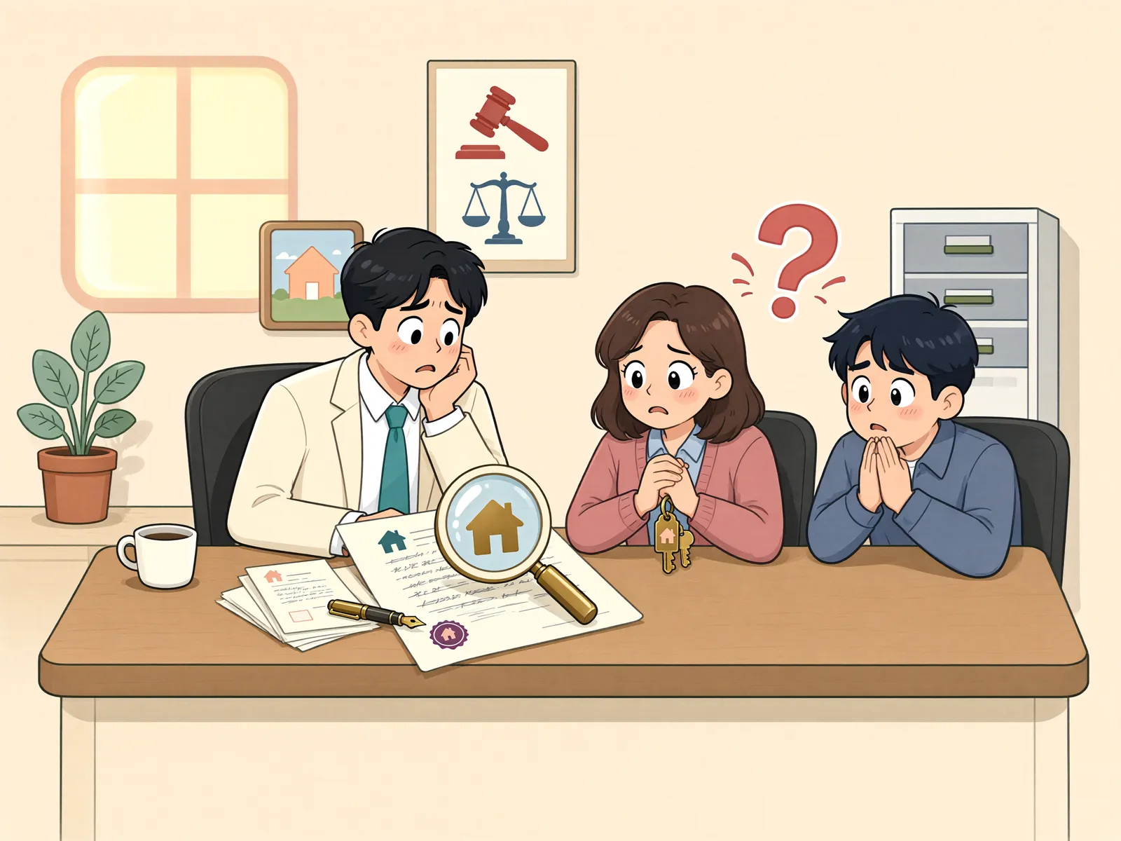 「빌린 돈을 갚았는데 경매가 시작됐다면」 상황을 그린 삽화