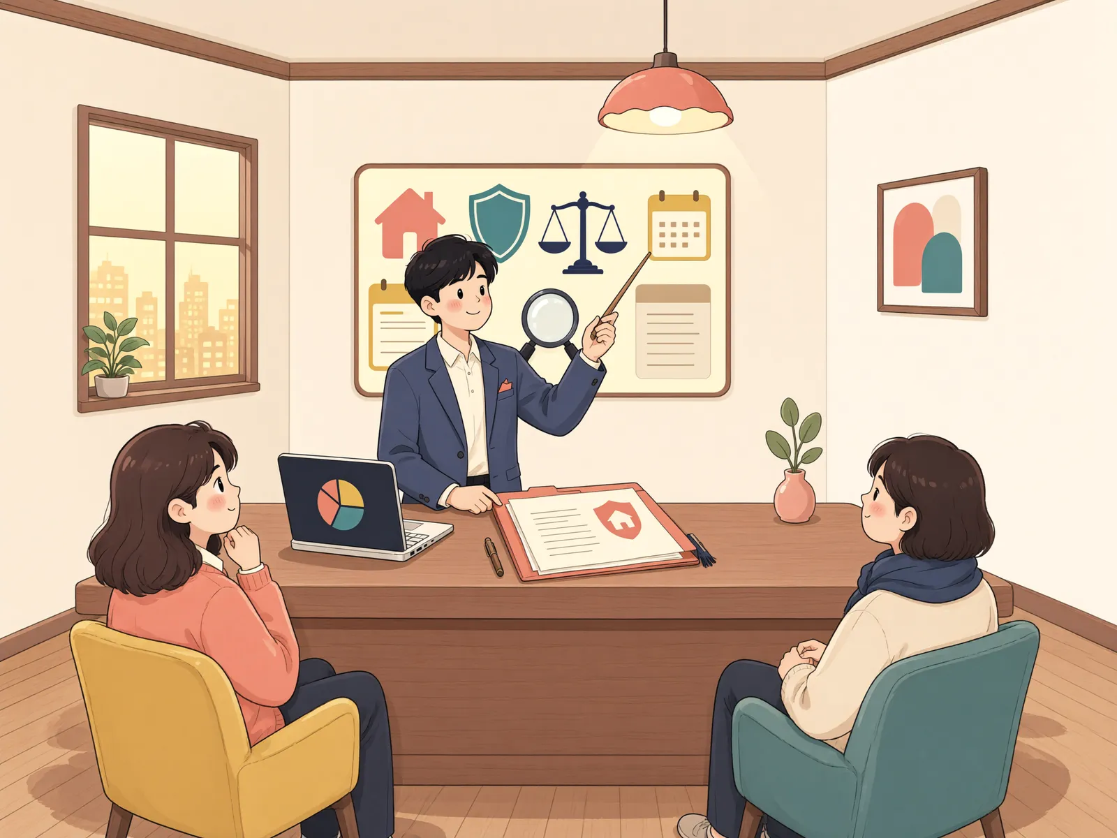 「1년 계약도 임차인이 원하면 끝낼 수 있을까」 상황을 그린 삽화