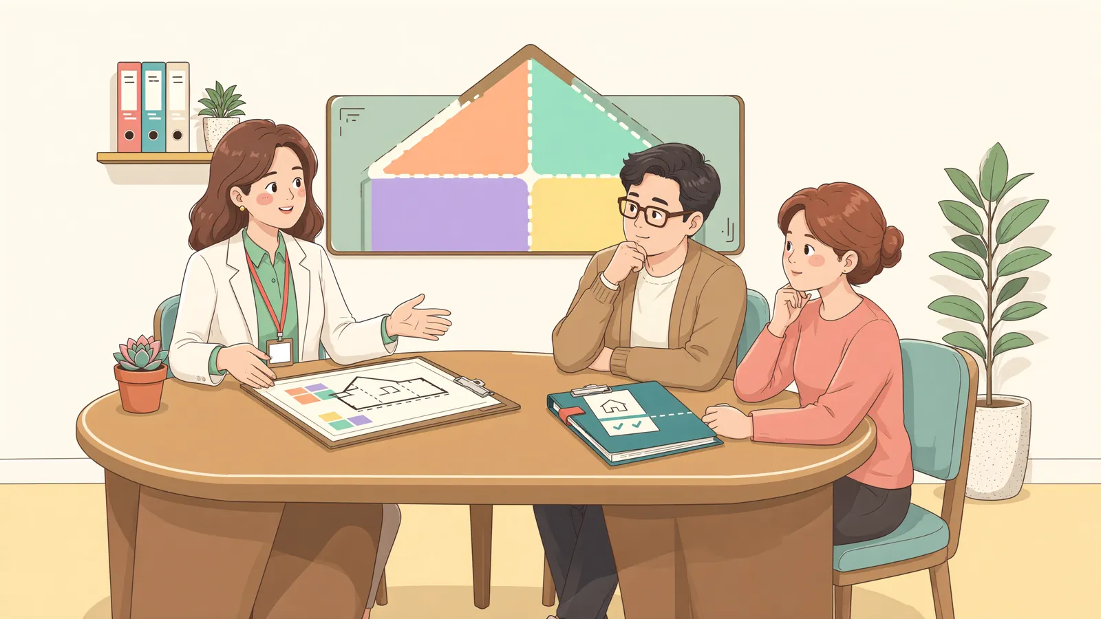 「공유 토지, 꼭 팔아서 나눠야 할까?」 상황을 그린 삽화