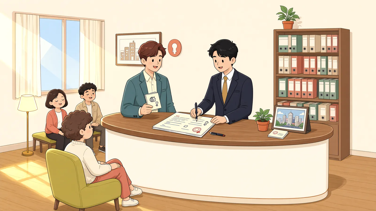 「국내거소신고도 대항력의 요건이 될까?」 상황을 그린 삽화