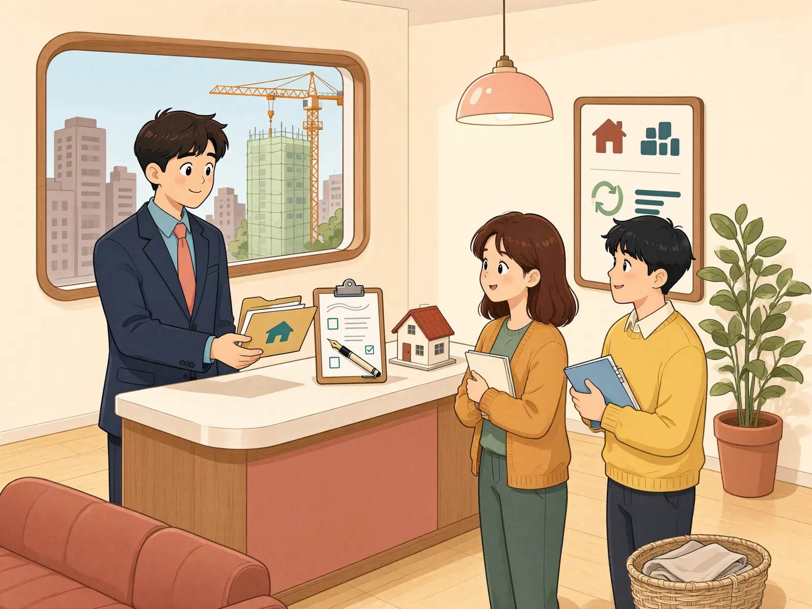 「재개발 세입자의 보상, 기준일은 언제일까」 상황을 그린 삽화
