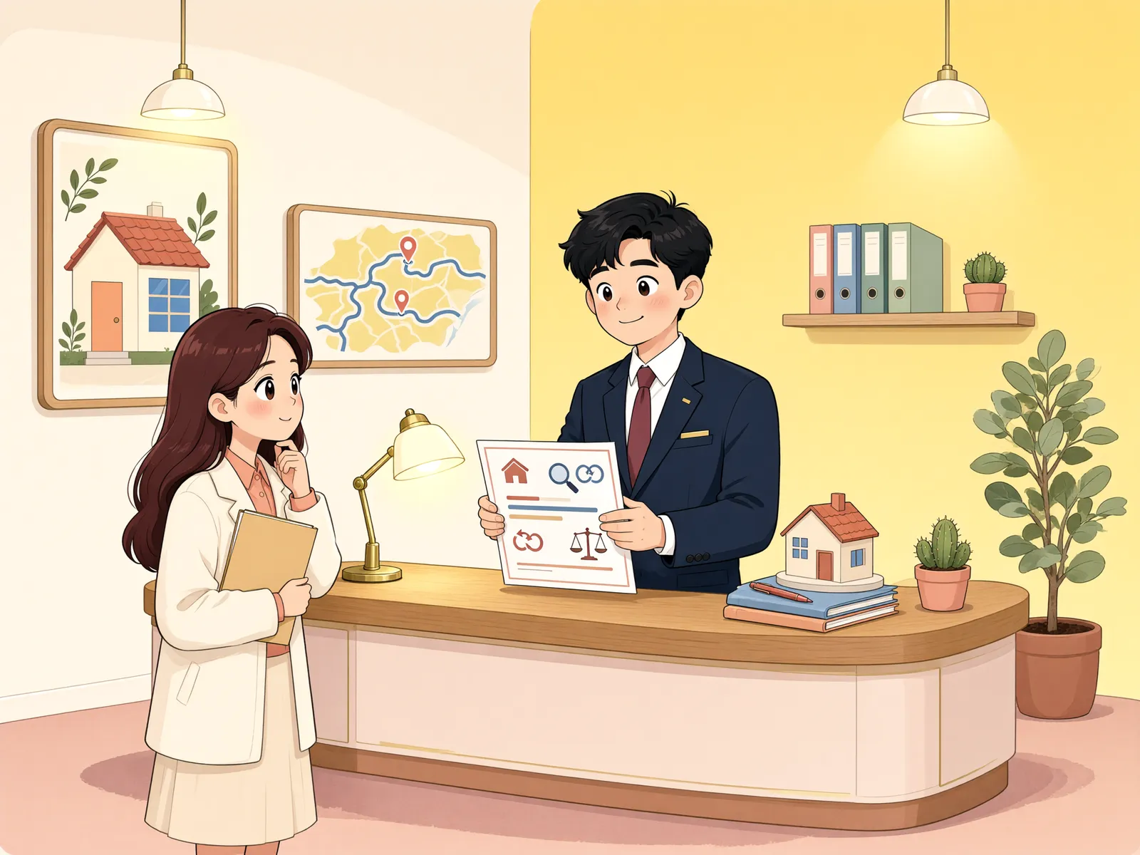 「열쇠와 전입신고만으로는 임차인이 될 수 없을까」 상황을 그린 삽화