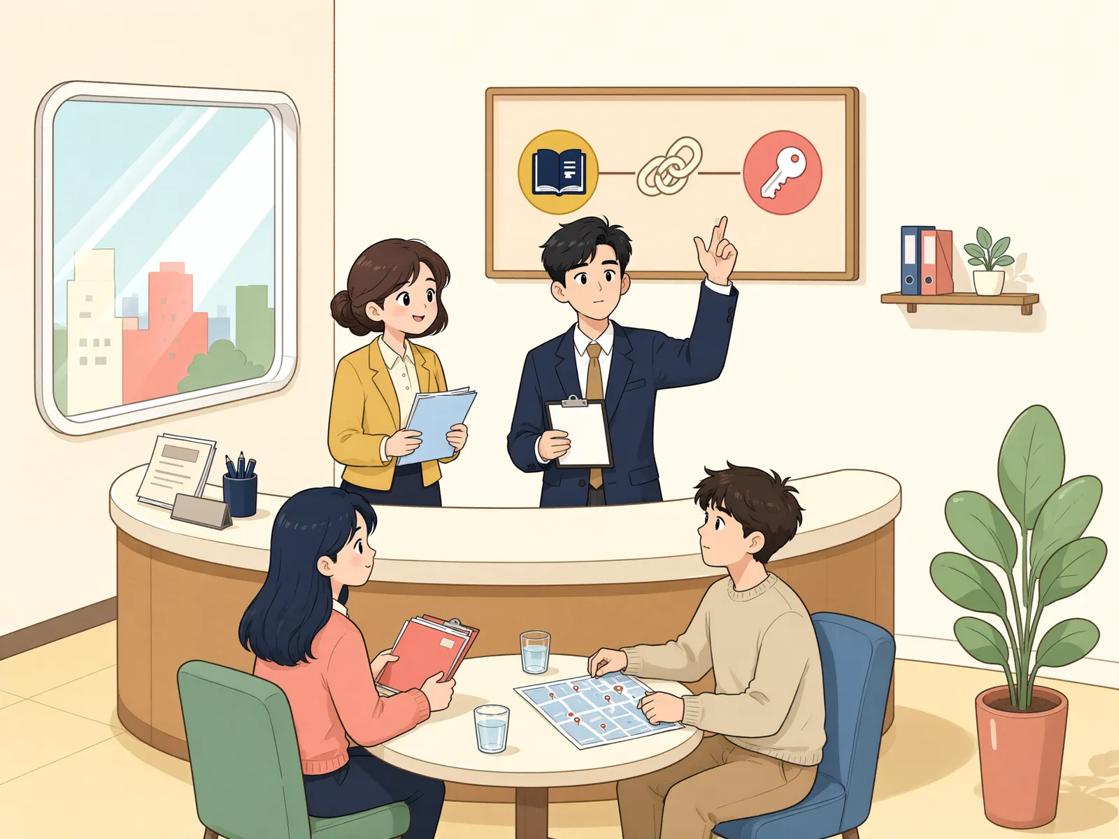 「공방을 쓰고 있다고 소유권까지 추정될까?」 상황을 그린 삽화