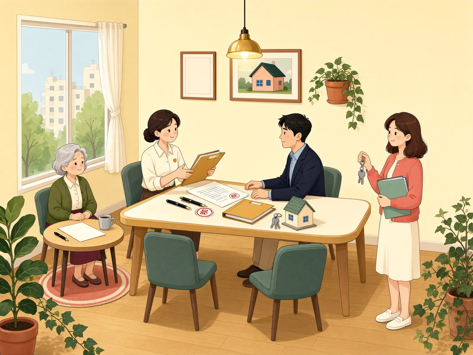 「매매가 해제돼도 세입자의 대항력은 남을까」 상황을 그린 삽화