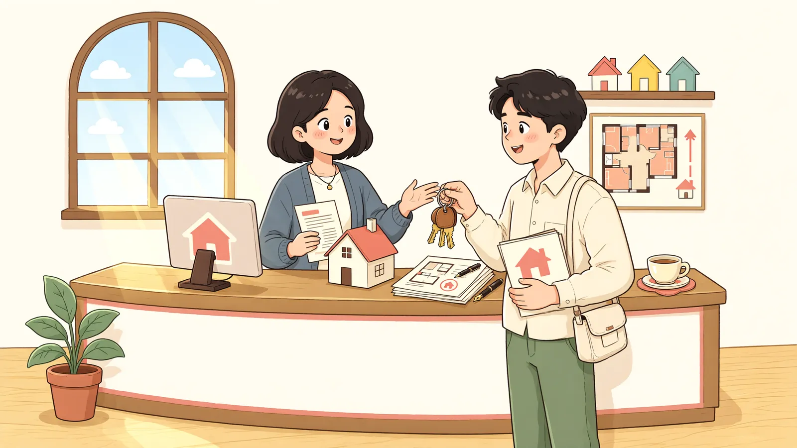 「동업에 넣기로 한 땅, 제3자에게 인도를 청구할 수 있을까」 상황을 그린 삽화