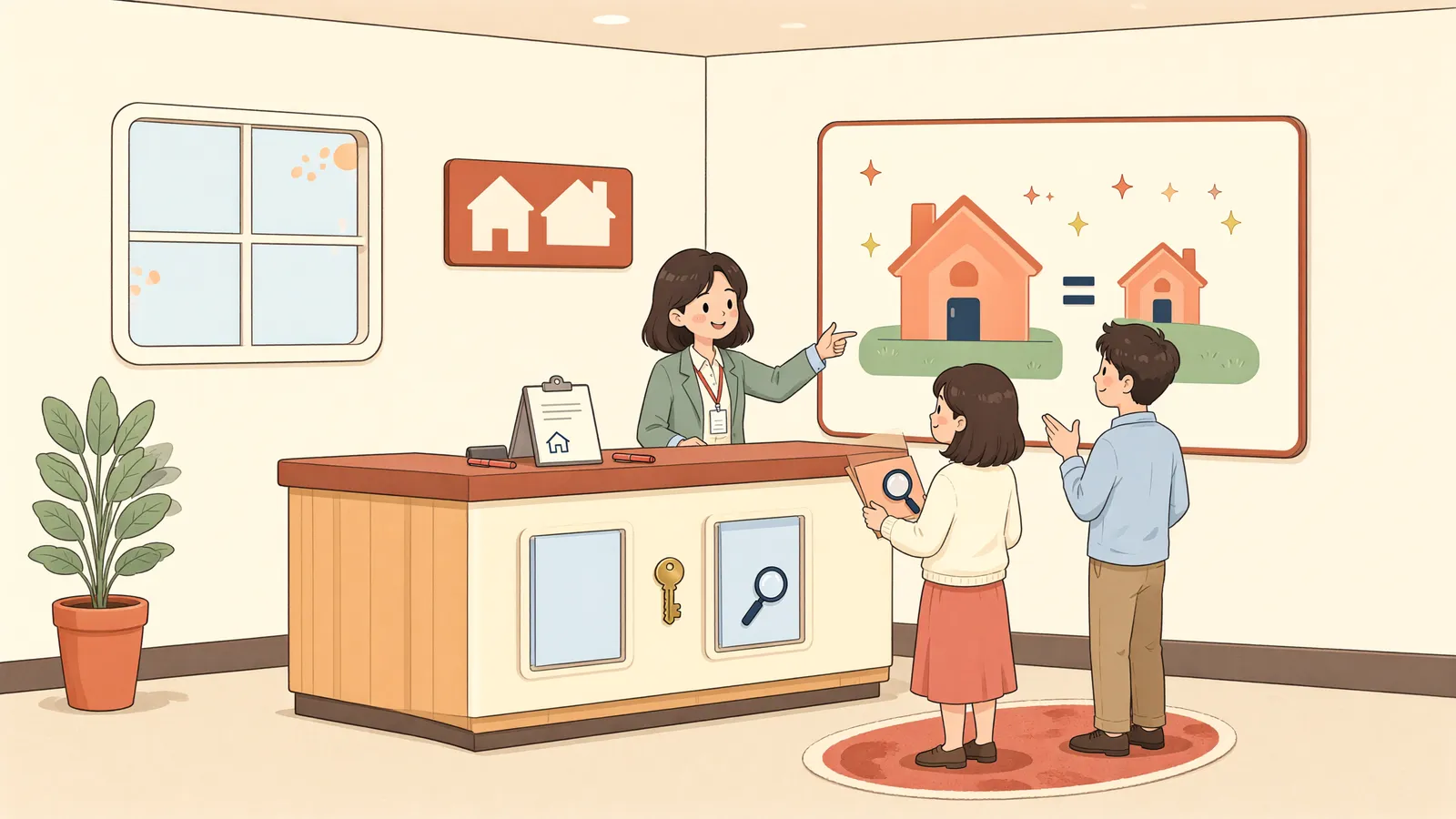 「집은 그대로인데 땅만 경매된다면」 상황을 그린 삽화