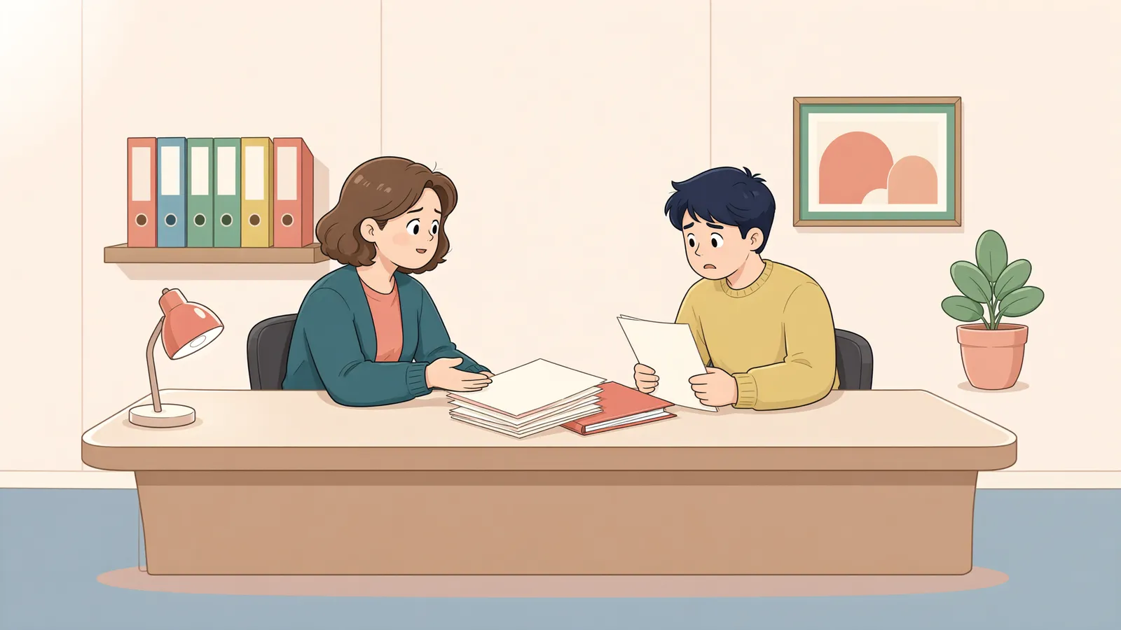 「살고는 있지만, 소액임차인으로 보호받을 수 있을까」 상황을 그린 삽화