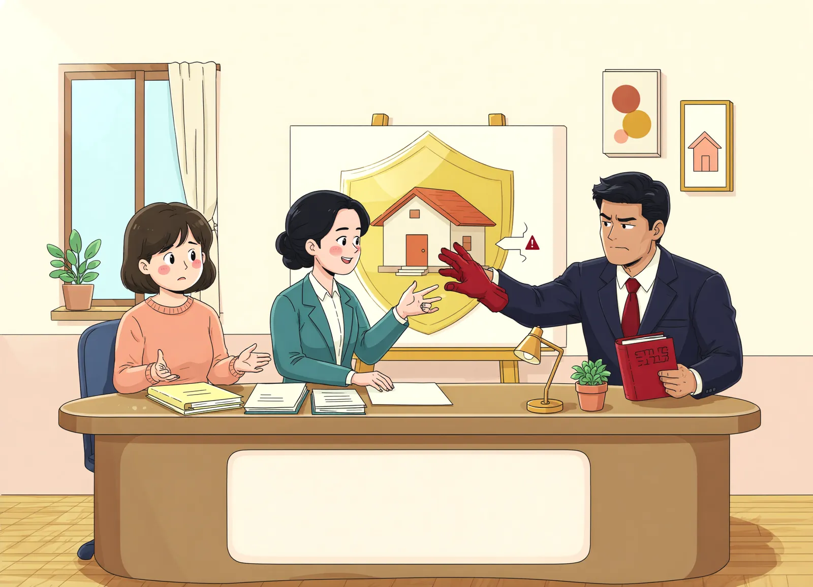 「신탁된 부동산, 빌려준 돈만으로 가압류할 수 있을까」 상황을 그린 삽화