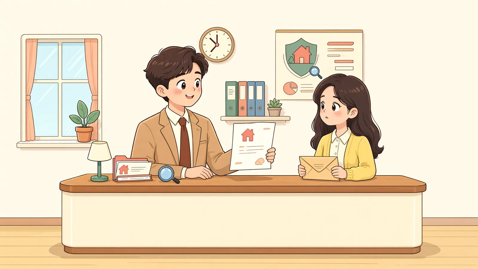 「개인회생을 신청하면 재산을 모두 내놓아야 할까?」 상황을 그린 삽화