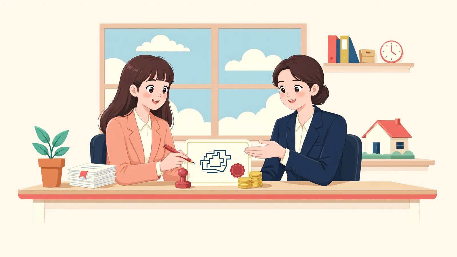 「담보가 여러 채무를 지켰다면, 하나가 사라진 뒤에도 절차는 남습니다」 상황을 그린 삽화