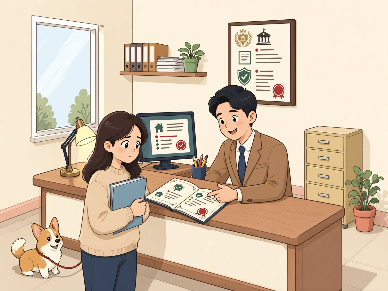 「보증금은 남겨 두고, 가게만 옮길 수 있을까」 상황을 그린 삽화