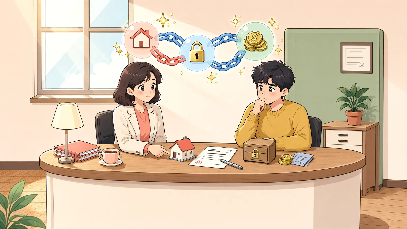 「한 세대만 점유했는데, 공사대금 전액을 담보할까」 상황을 그린 삽화