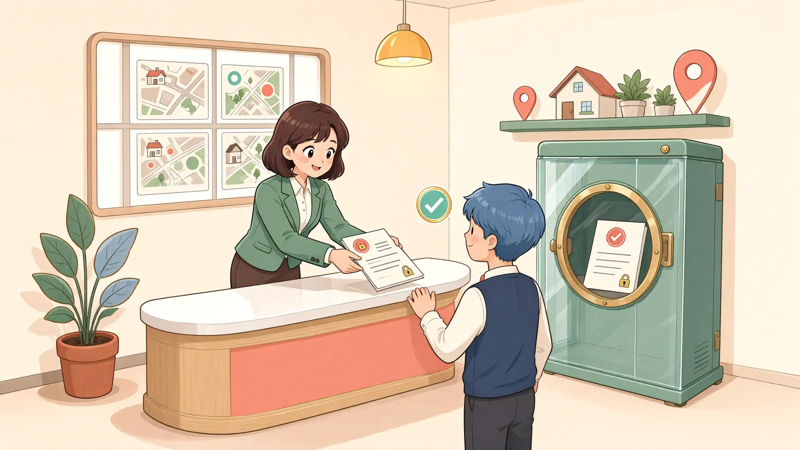 「가압류 담보, 현금으로만 내야 할까?」 상황을 그린 삽화