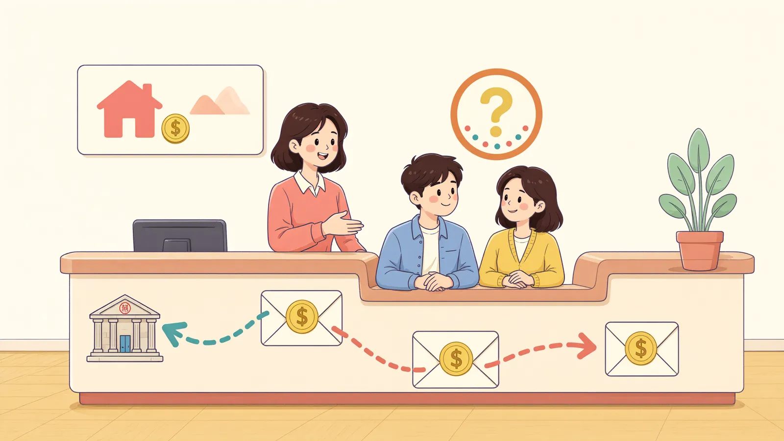 「되돌려 받은 세금, 다시 환급될 때 가산금도 받을까」 상황을 그린 삽화