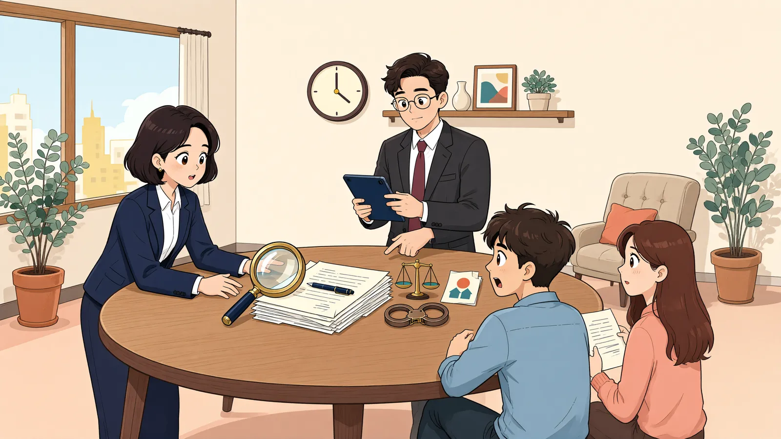 「공공기관이 지급할 보상금도 압류될 수 있을까?」 상황을 그린 삽화