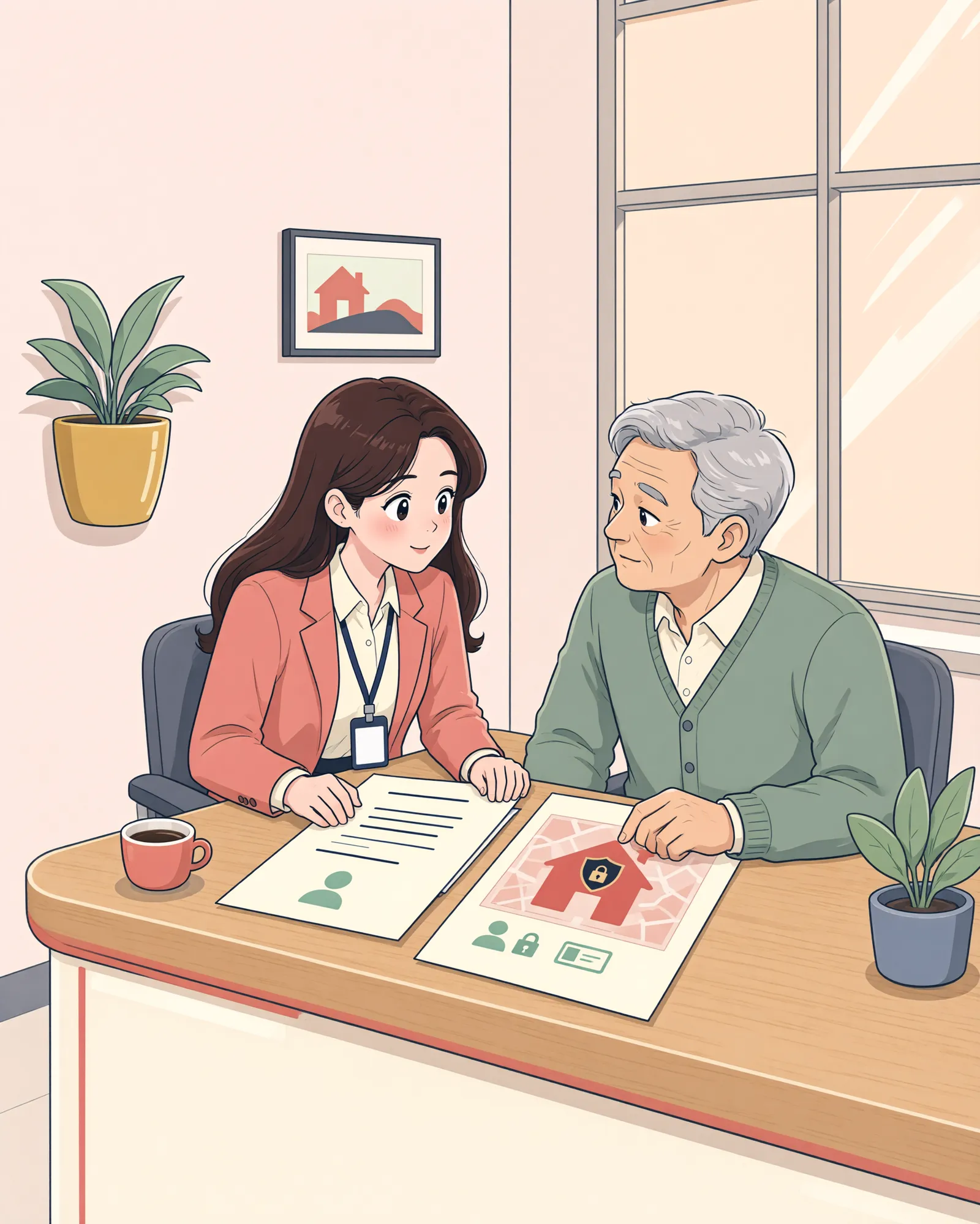 「담보로 넘긴 집, 세입자에게 월세 손해를 물을 수 있을까」 상황을 그린 삽화