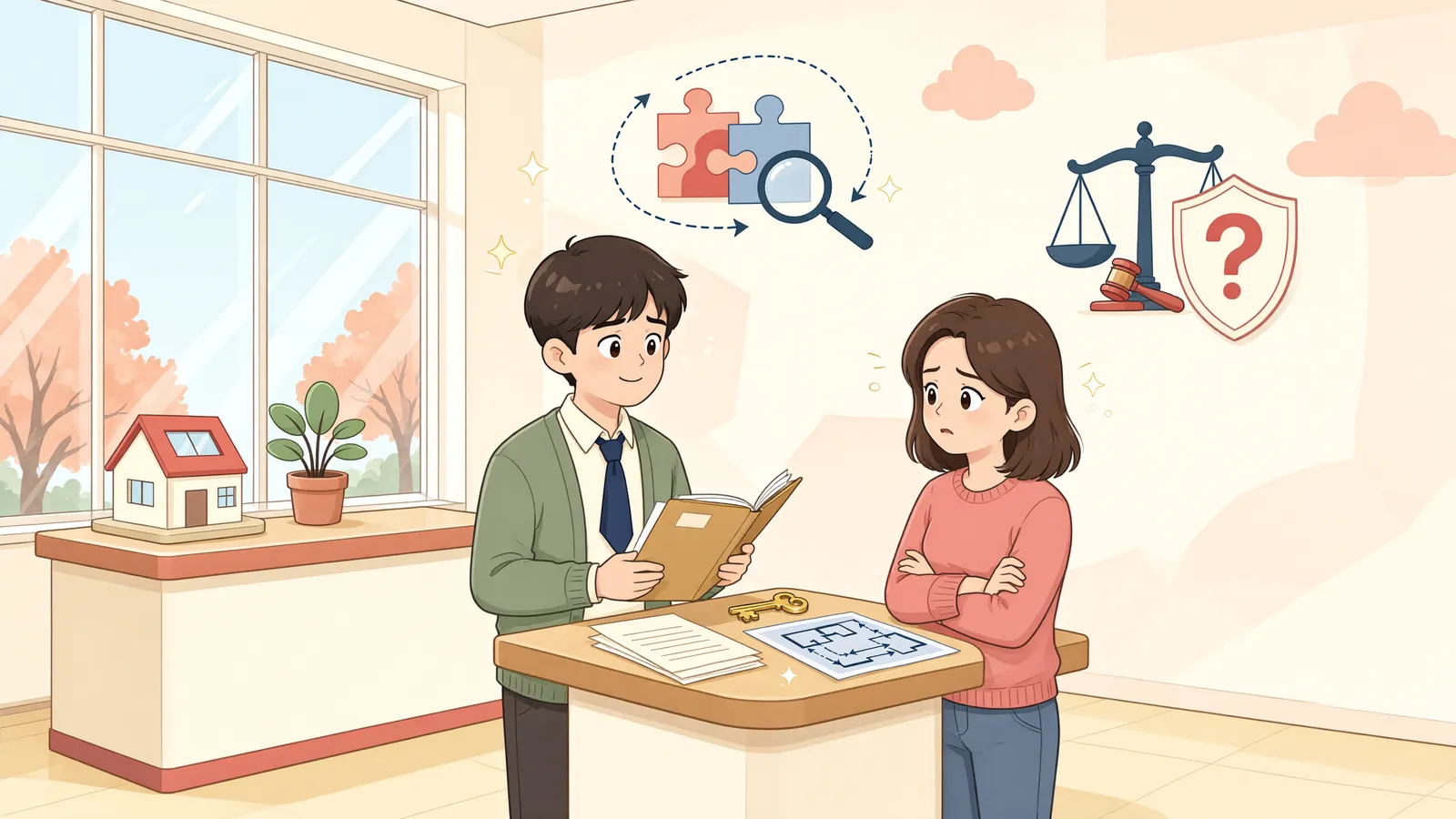 「빠뜨린 것과 숨긴 것, 개인회생 신청의 경계」 상황을 그린 삽화
