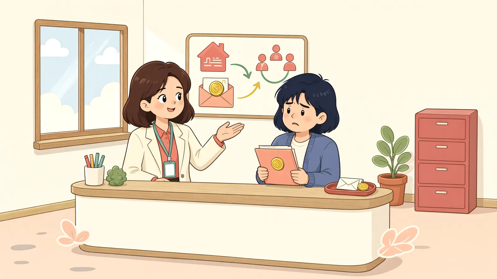「가액배상금을 받은 채권자, 다른 채권자와 나눠야 할까」 상황을 그린 삽화
