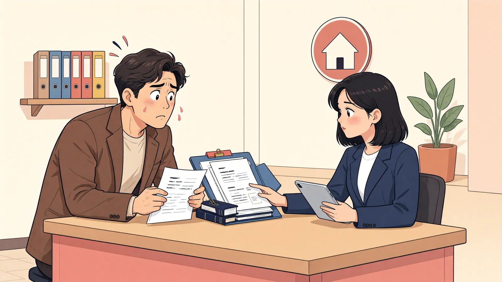 「임차권등기명령을 받은 임대인, 이의신청으로 다툴 수 있을까?」 상황을 그린 삽화