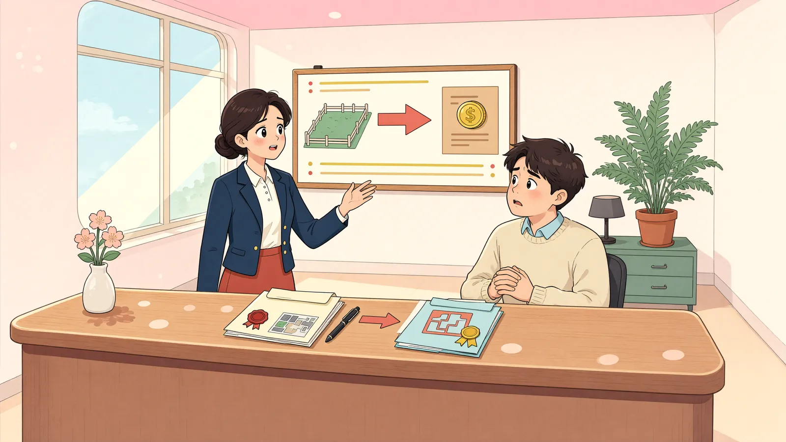 「수용보상금에도 근저당권이 미칠까? 등록만으로는 부족합니다」 상황을 그린 삽화