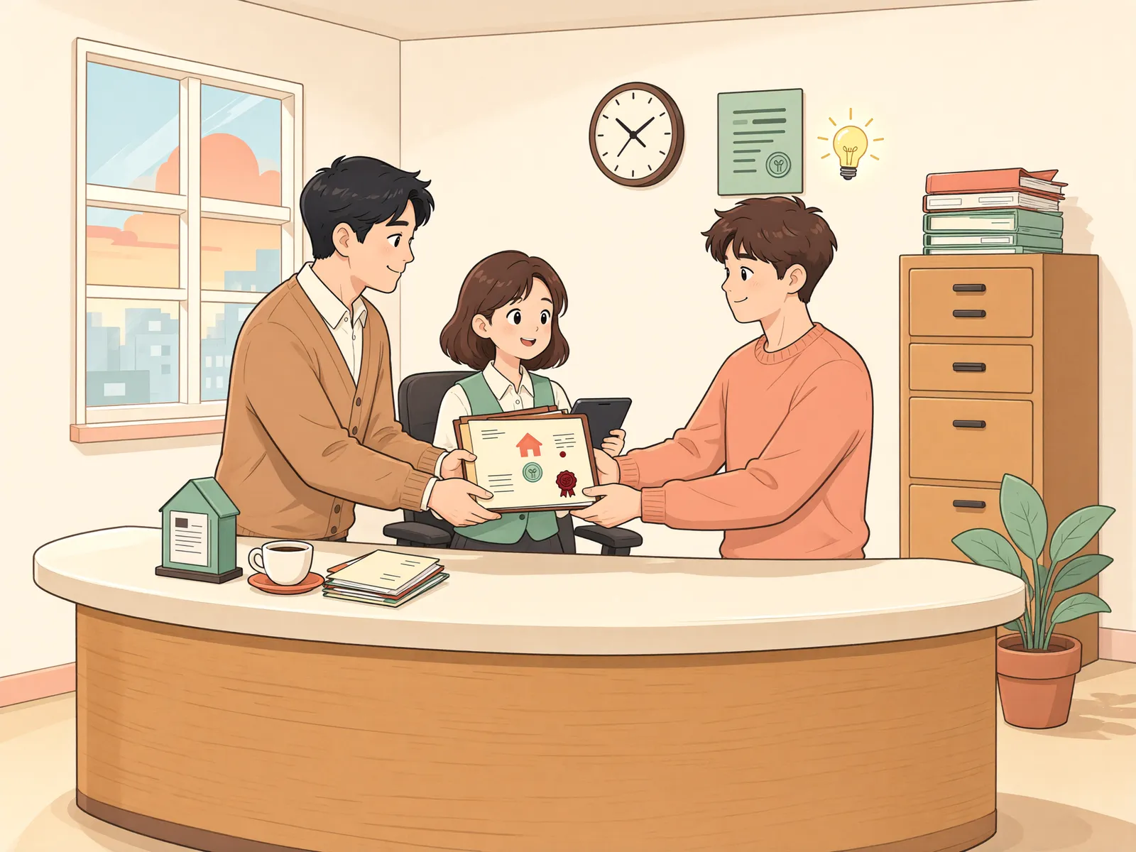 「20년 넘게 쓴 땅, 명의가 바뀌면 시효취득도 막힐까」 상황을 그린 삽화