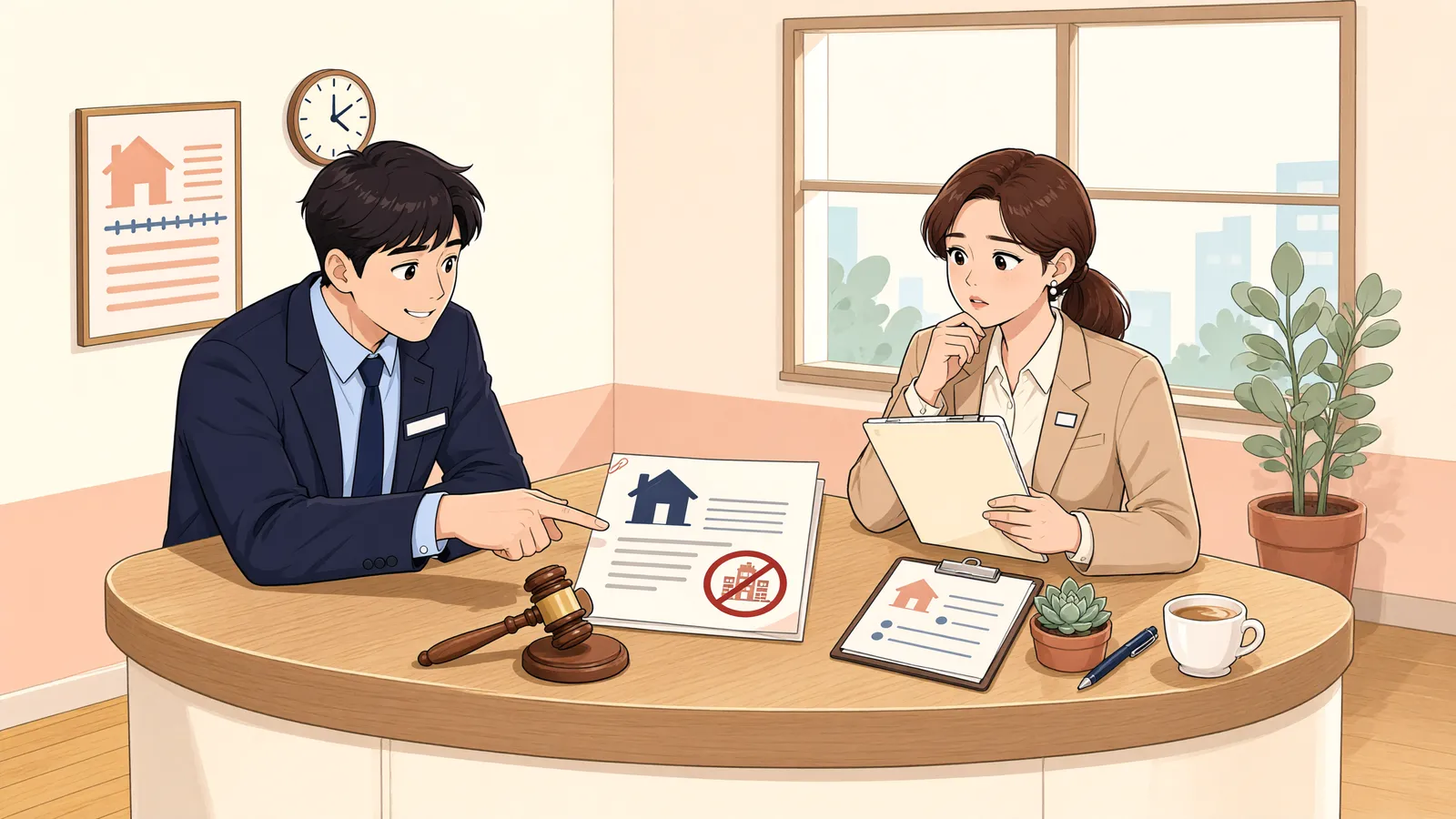 「마당의 별채, 근저당 경매에 함께 들어갈까」 상황을 그린 삽화